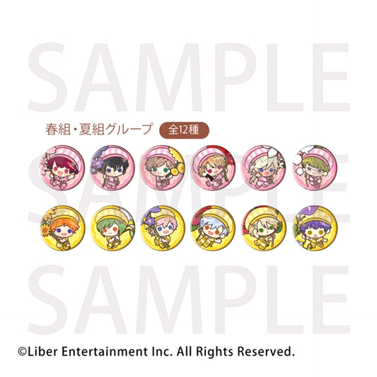 A3! (Made-to-Order / Simultaneous Online Sale) Trading Glitter Can Badge Little Bouquet ver. Spring Troupe & Summer Troupe (animate Cafe) [NEW]