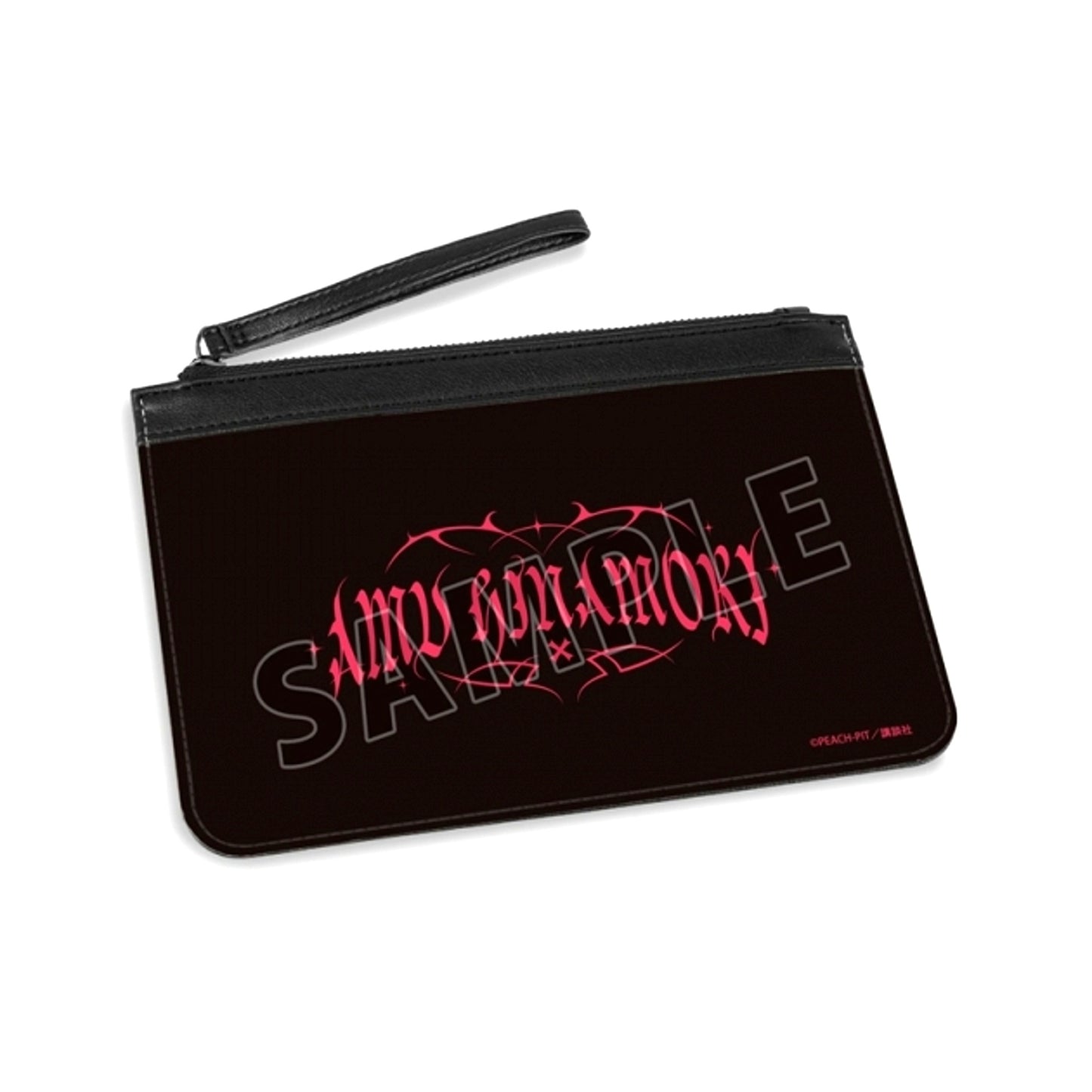 "Shugo Chara!" Amu Hinamori ar-Unity Motif Pattern PU Leather Flat Pouch [NEW]