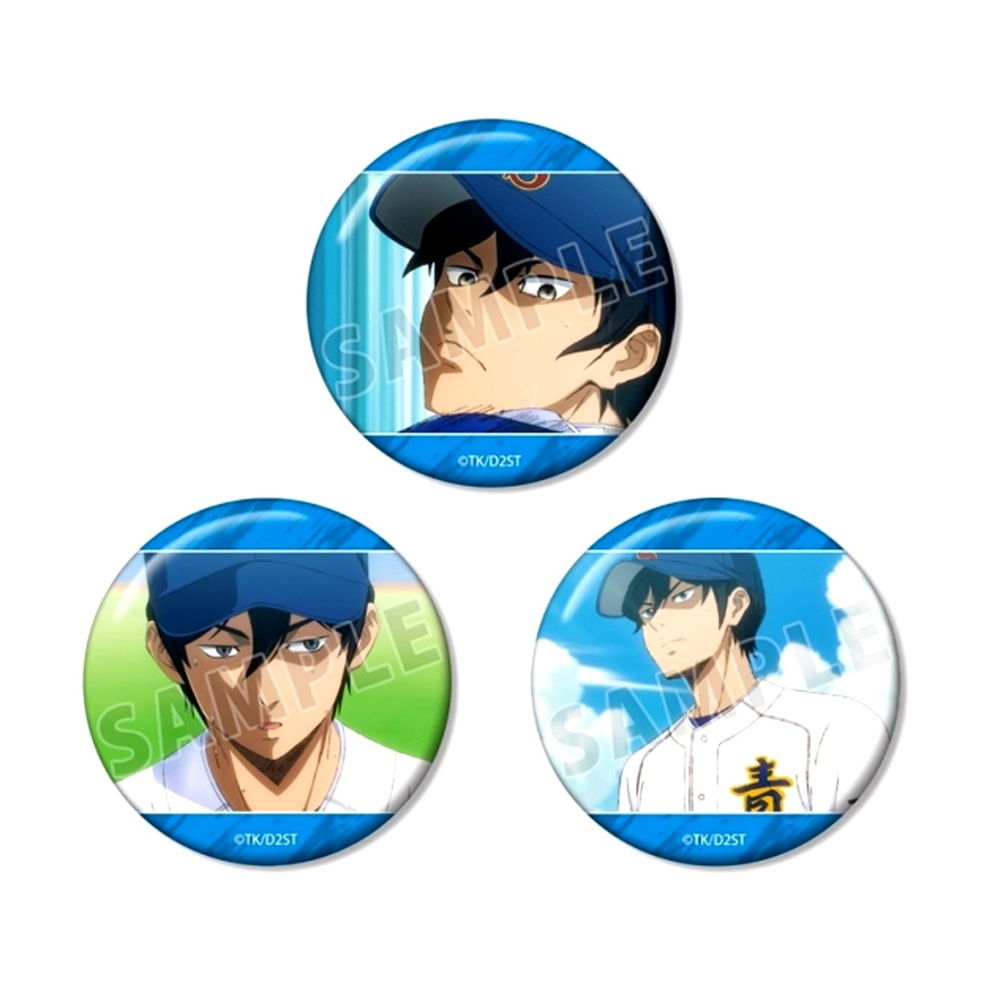 TV Anime Ace of Diamond act II -Second Season- Satoru Furuya Scene Photo Can Badge Set of 3 [NEW]
