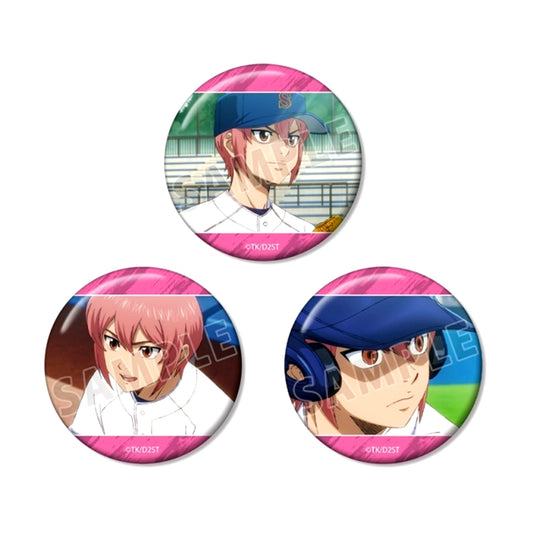 TV Anime "Ace of Diamond act II -Second Season-" Haruichi Kominato Scene Photo Can Badge Set of 3 [NEW]