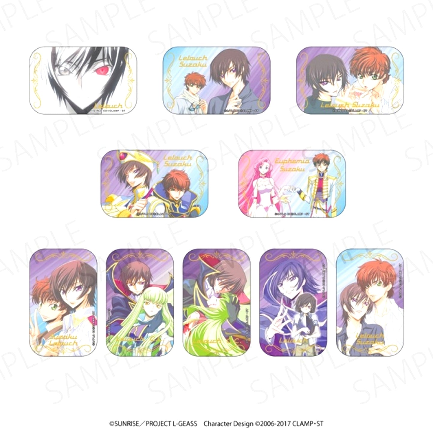 Code Geass: Lelouch of the Rebellion Trading Square Button Goods - Bache Resale [NEW]