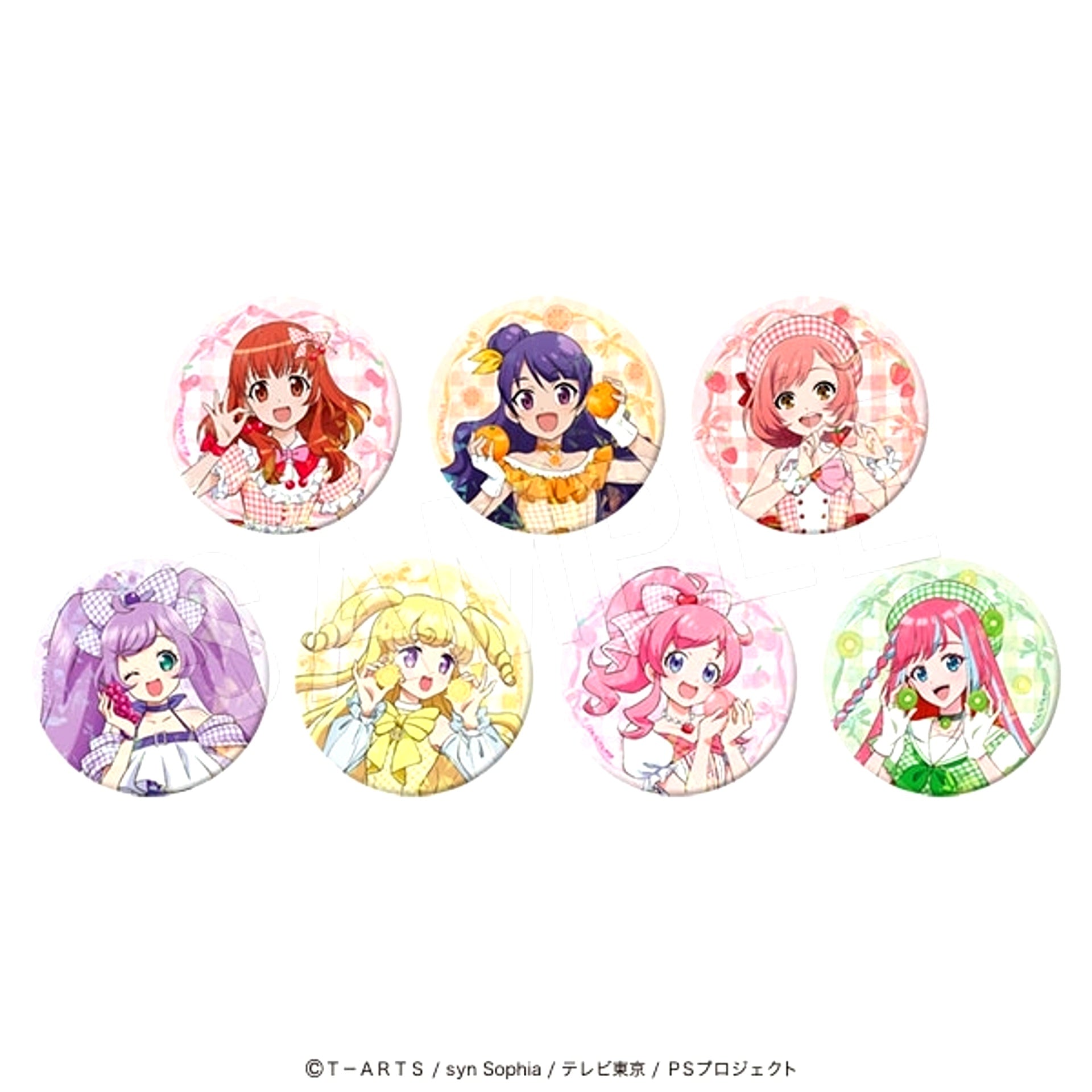 Pretty Series Trading Holologram Button Fruits gingham ver. Goods - Bache [NEW]