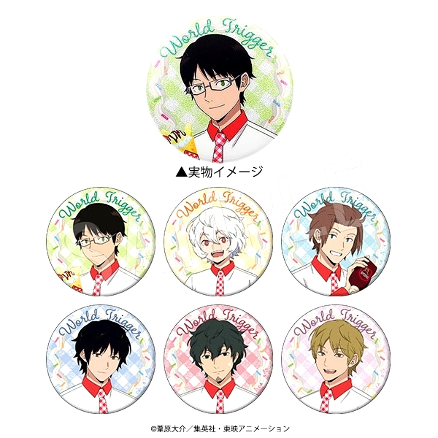 World Trigger Trading Glitter Button MARION CREPES Collaboration ver. Goods - Bache [NEW]