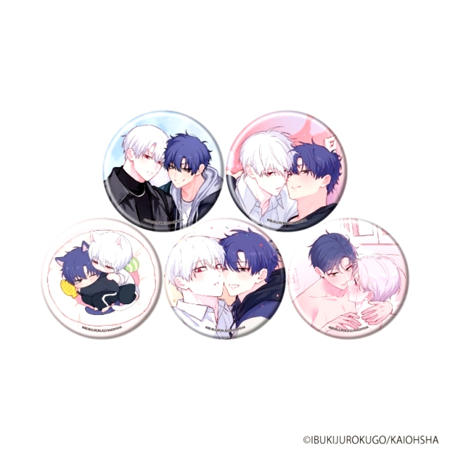Kyuketsuki to Ningen no BL Can Badge 01 / Blind (All 5 Types) (Official & Newly Drawn Illustration) [NEW]