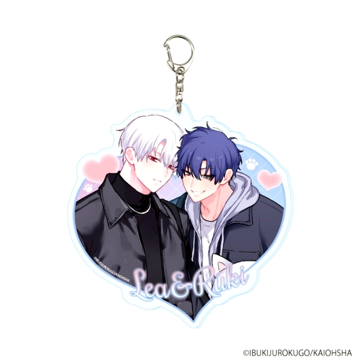 Kyuketsuki to Ningen no BL Large Acrylic Keychain 01 / Rare Snake Eye & Ruki Shishigami (Newly Drawn Illustration) [NEW]