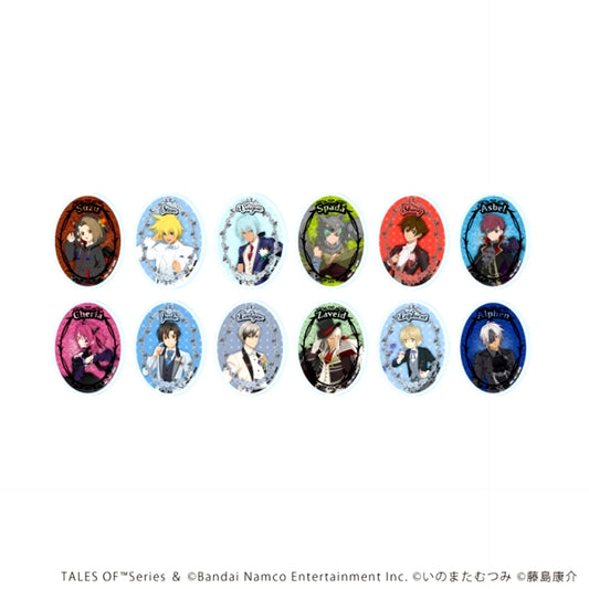 Tales of Series Acrylic Plate Button 01/BOX-A Trading (All 12 Types)(Official Illustration) Goods - Bache [NEW]