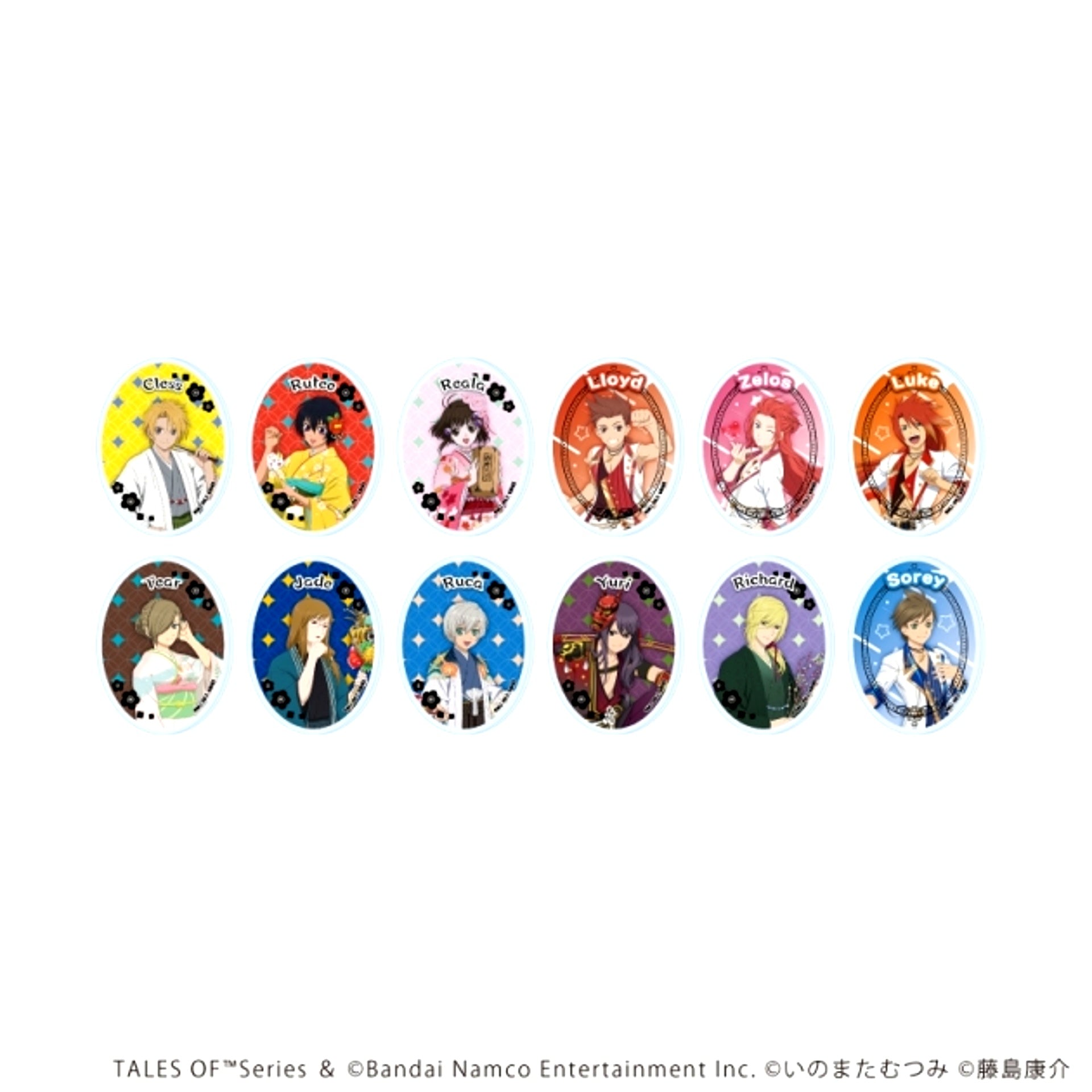 Tales of Series Acrylic Plate Button 02/BOX-B Trading (All 12 Types)(Official Illustration) Goods - Bache [NEW]