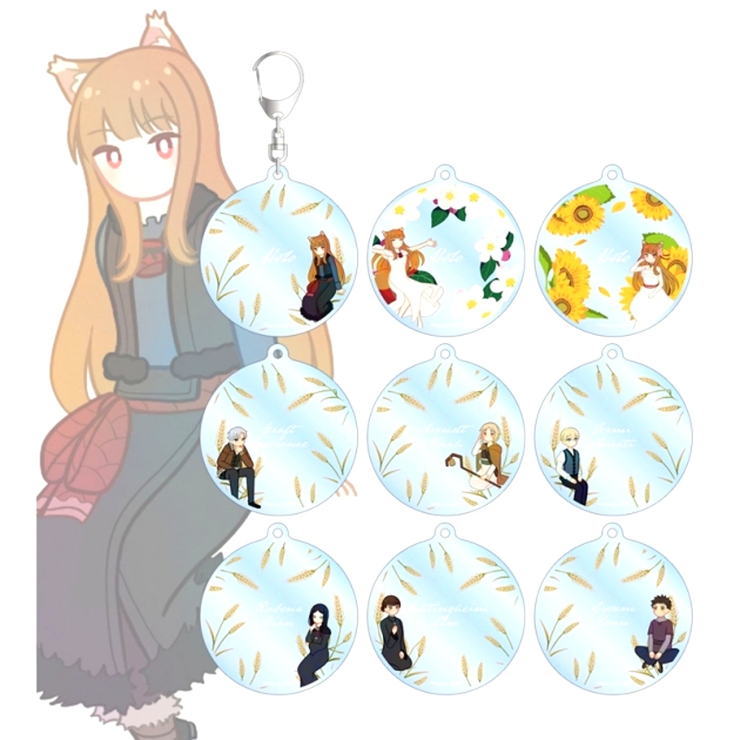 TV Anime Spice and Wolf MERCHANT MEETS THE WISE WOLF Trading Botania Acrylic Keychain Goods - Keychain Resale [NEW]