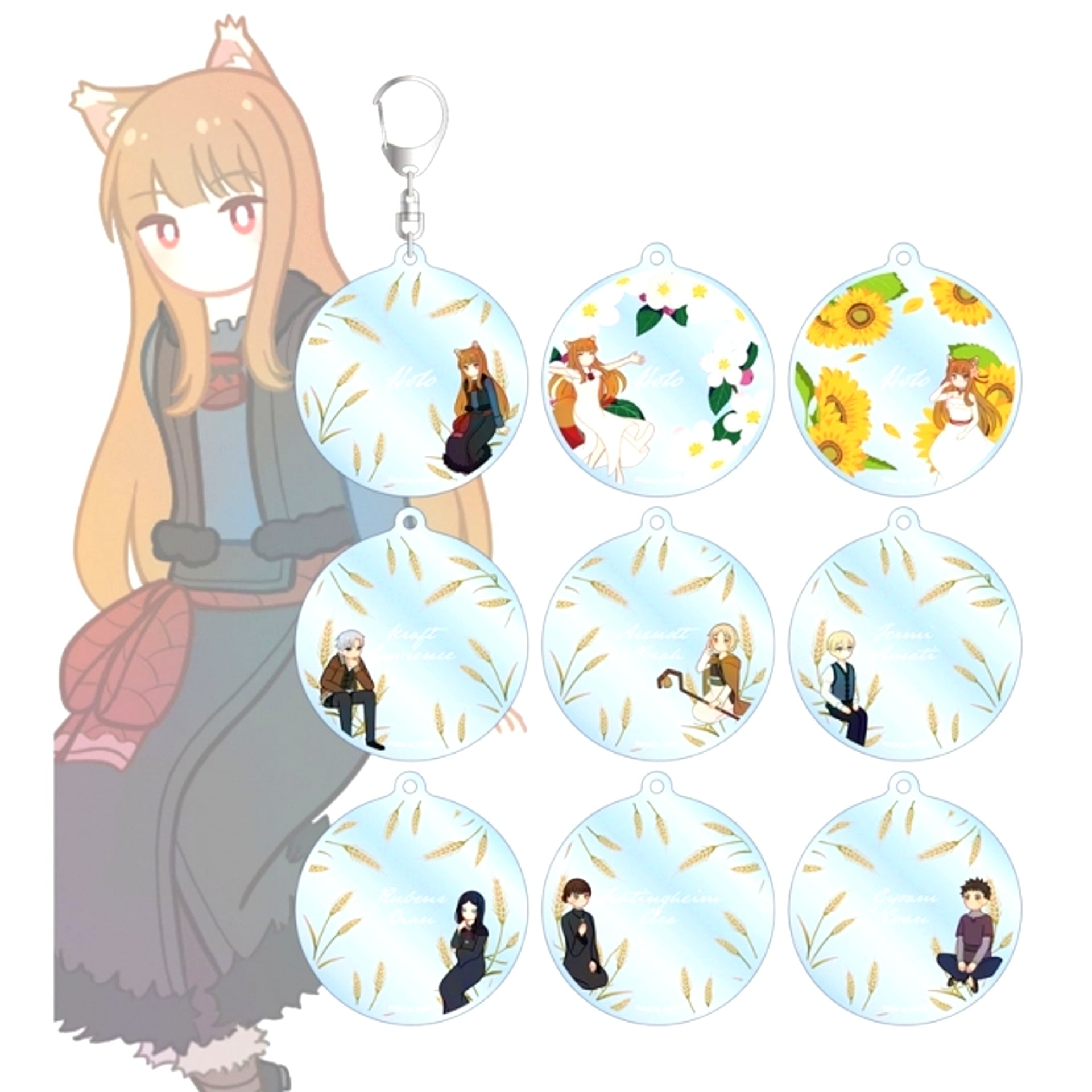 TV Anime Spice and Wolf MERCHANT MEETS THE WISE WOLF Trading Botania Acrylic Keychain Goods - Keychain Resale [NEW]