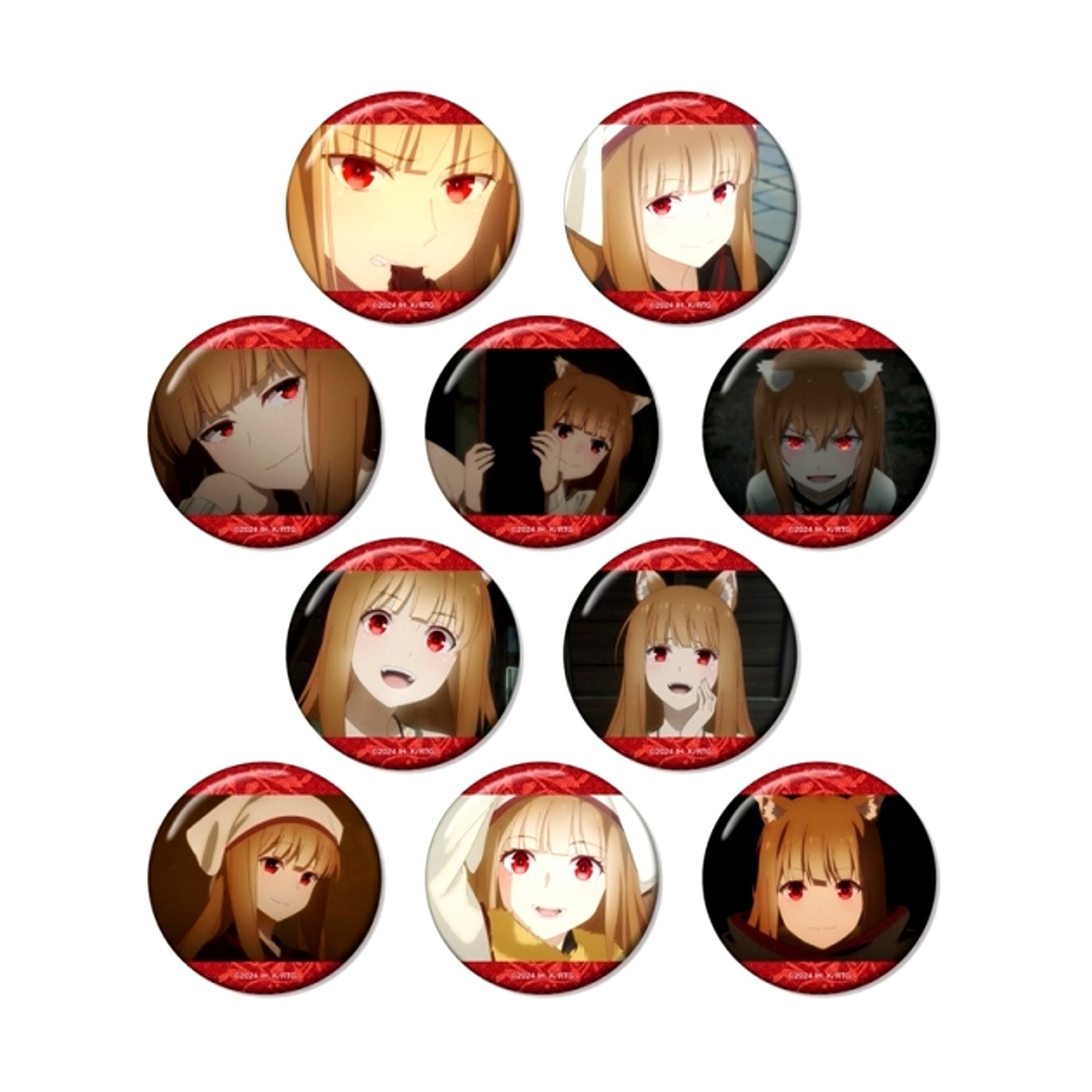 TV Anime Spice and Wolf MERCHANT MEETS THE WISE WOLF Trading Holo Scene Glitter Button Goods - Bache Resale [NEW]