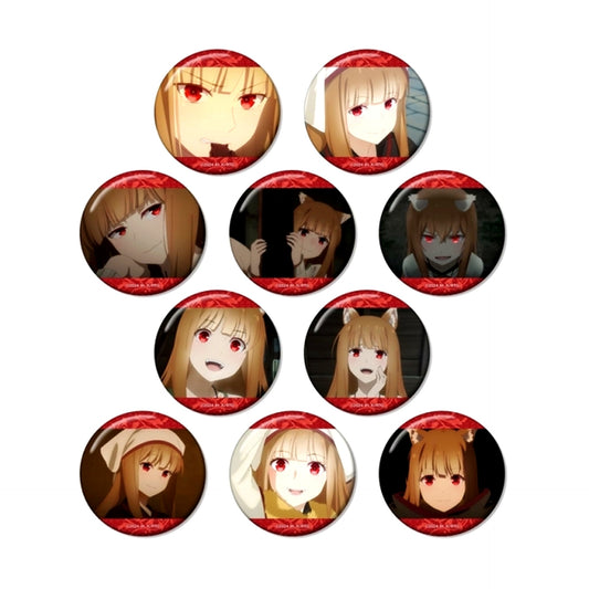 TV Anime Spice and Wolf MERCHANT MEETS THE WISE WOLF Trading Holo Scene Glitter Button Goods - Badge Resale [NEW]