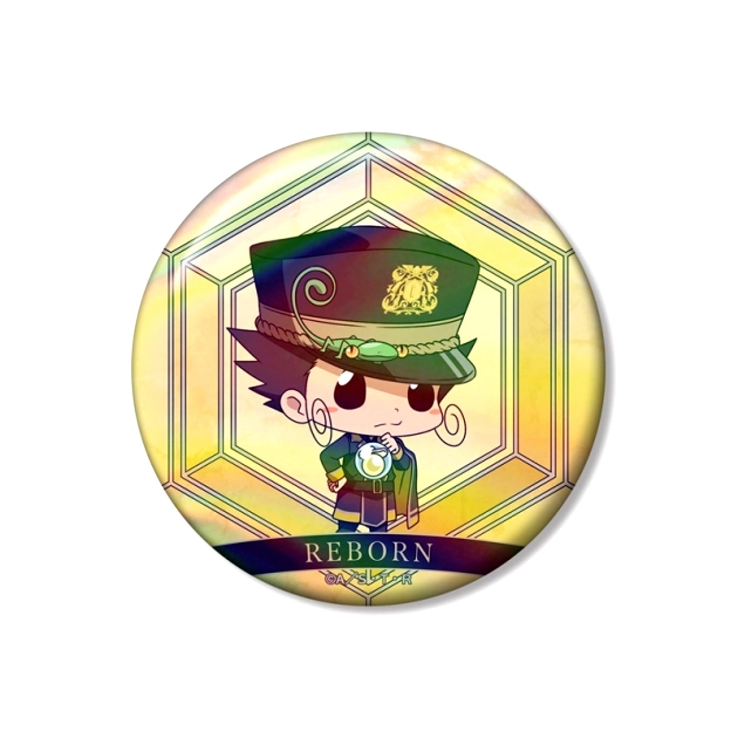 TV Anime Reborn! Newly Drawn Reborn Black Military ver. 75mm Aurora Button Goods - Bache Resale [NEW]