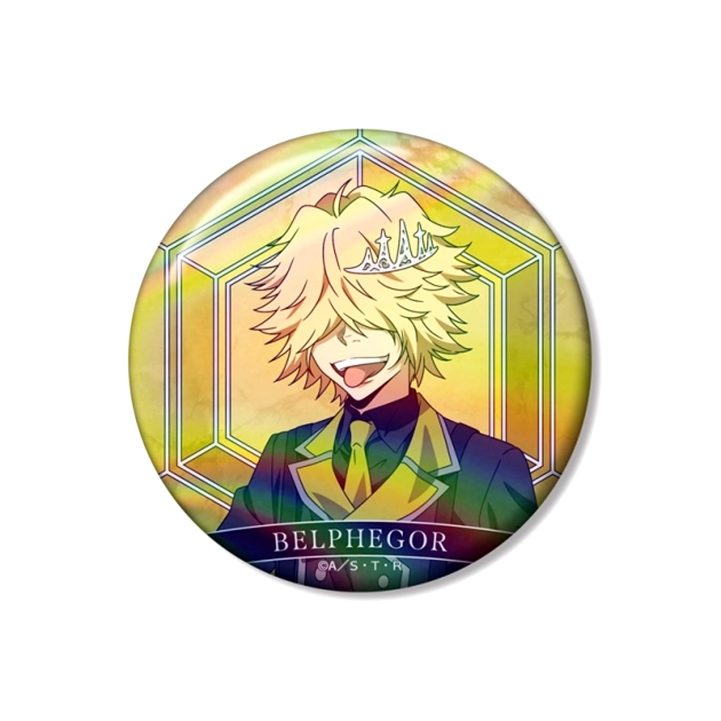 TV Anime Katekyo Hitman Reborn! Newly Drawn Belphegor (10 Years Later) Black Military ver. 75mm Aurora Can Badge (Reissue) [NEW]
