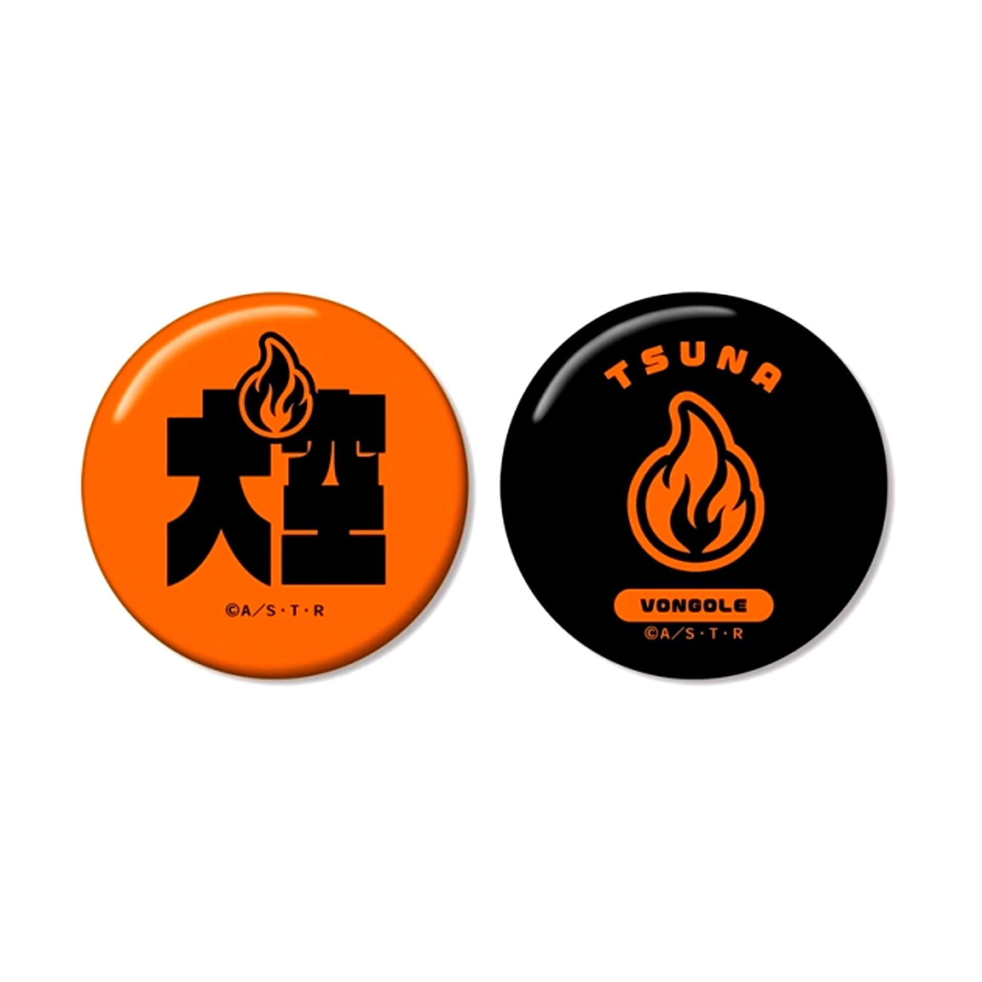 TV Anime Katekyo Hitman Reborn! Tsunayoshi Sawada ar-Unity Motif Name Design Can Badge Set of 2 (Reissue) [NEW]