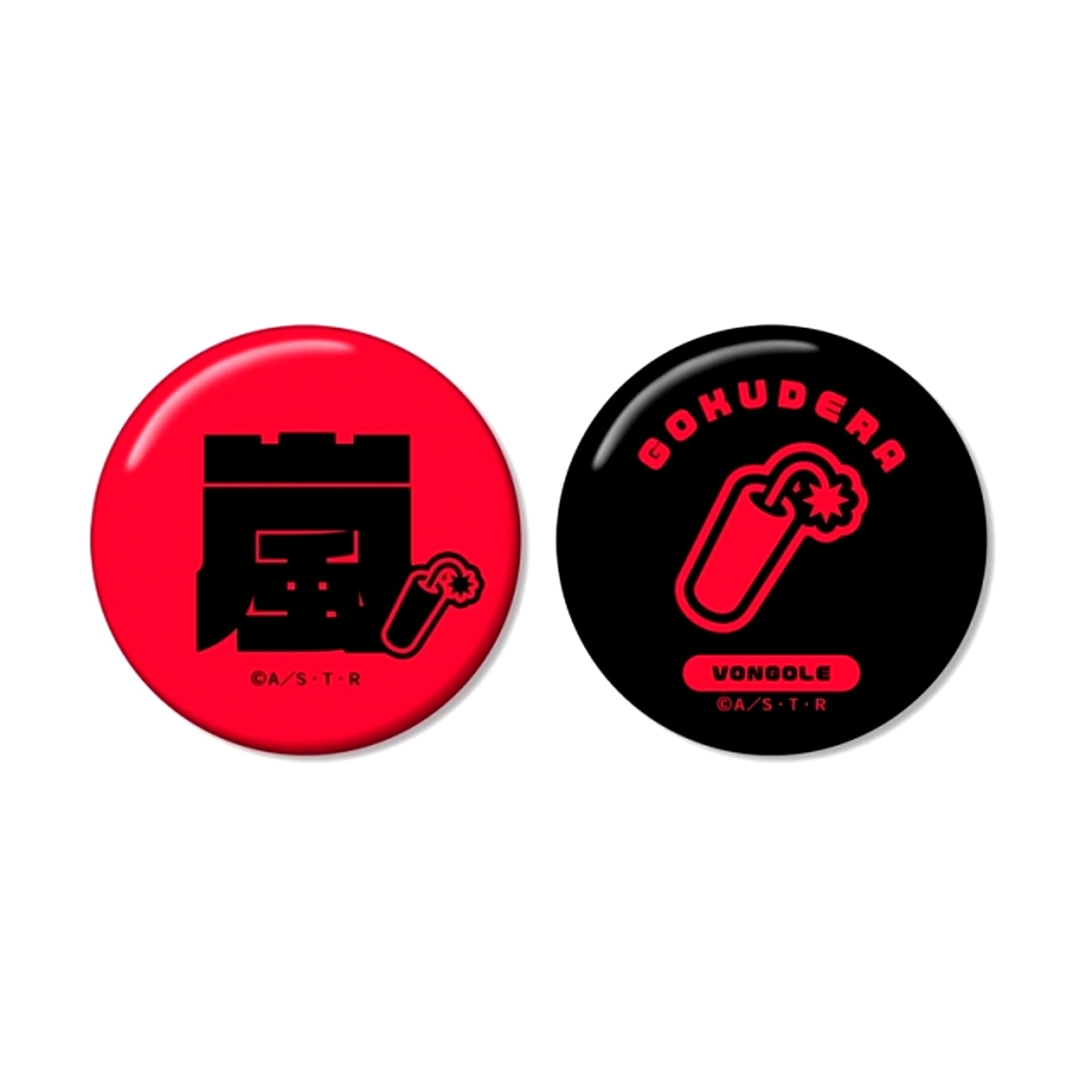 TV Anime Katekyo Hitman Reborn! Hayato Gokudera ar-Unity Motif Name Design Can Badge Set of 2 (Reissue) [NEW]