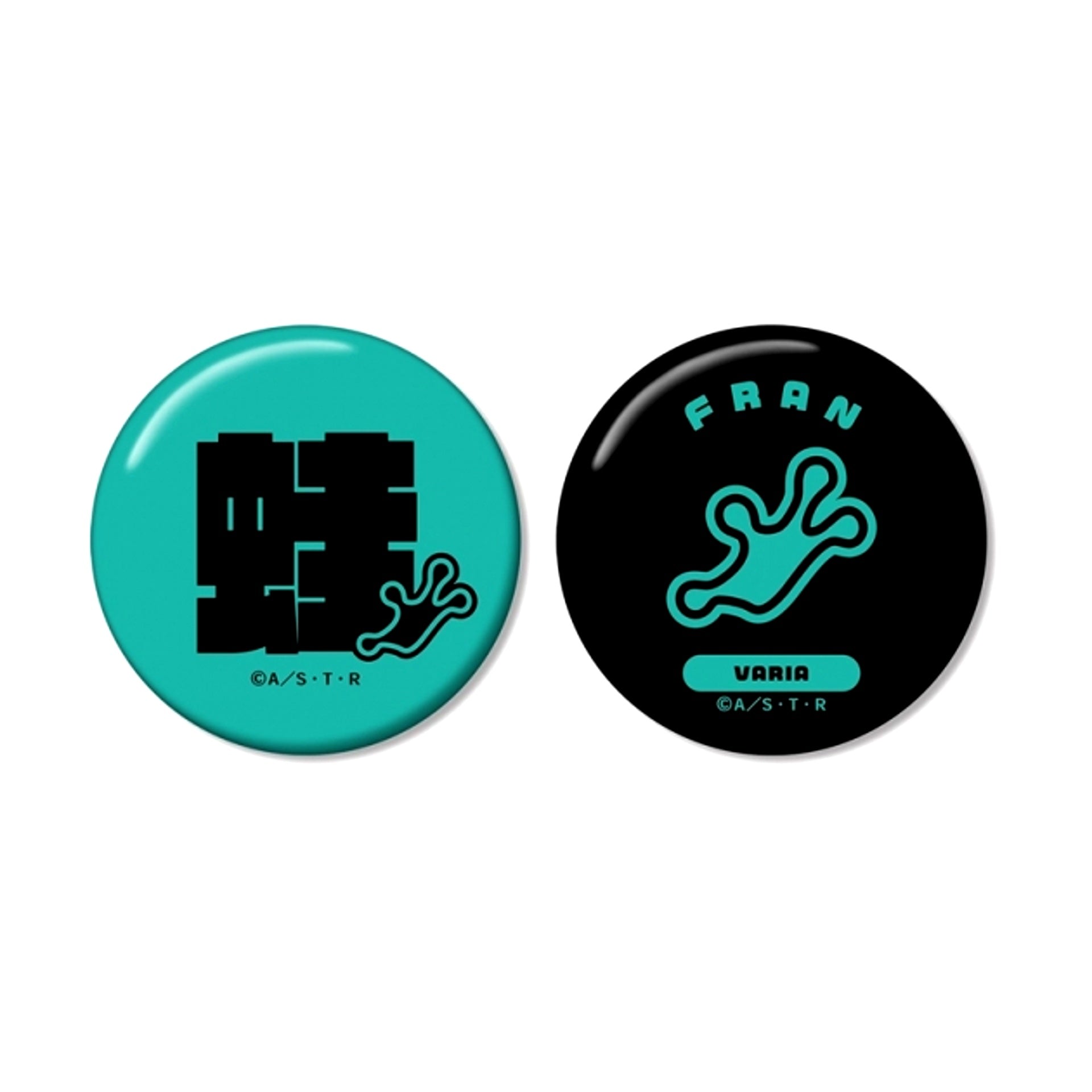 TV Anime Reborn! Franc ar-Unity Motif Name Design Set of 2 Buttons Goods - Bache Resale [NEW]
