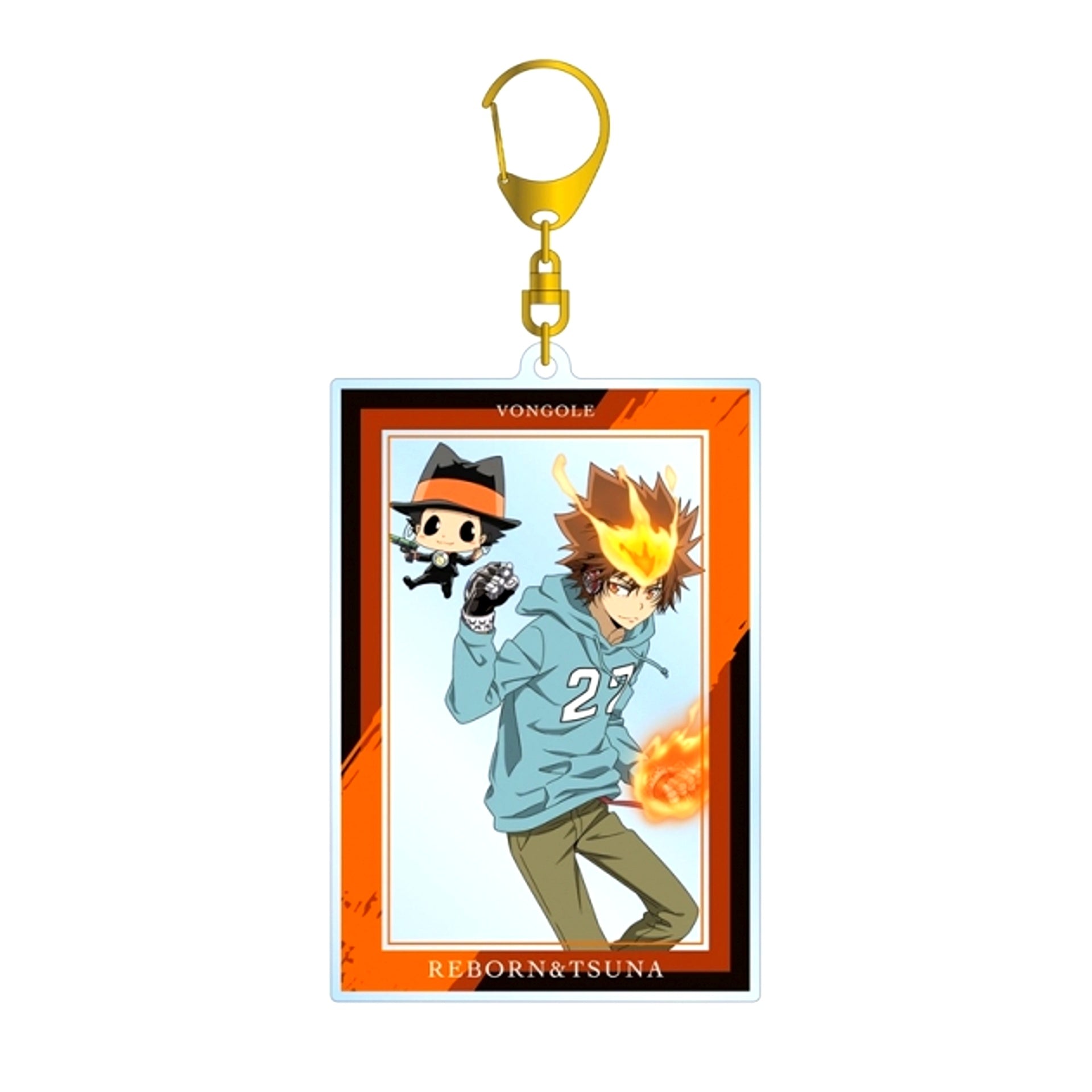 TV Anime Katekyo Hitman Reborn! Newly Drawn Illustration Tsunayoshi Sawada & Reborn Training Scene ver. Big Acrylic Keychain (Reissue) [NEW]