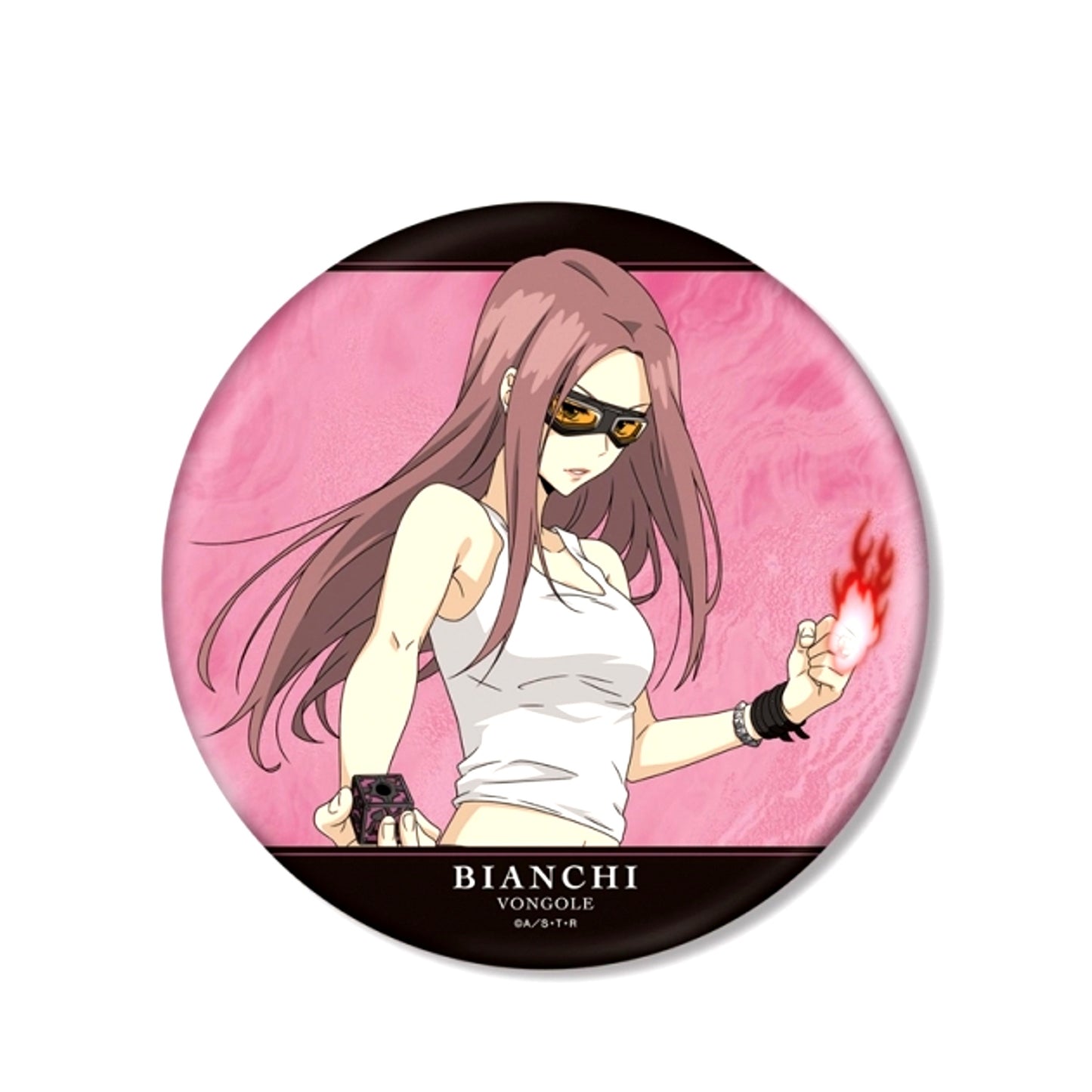 TV Anime Katekyo Hitman Reborn! Newly Drawn Illustration Bianchi (10 Years Later) Training Scene ver. BIG Can Badge (Reissue) [NEW]