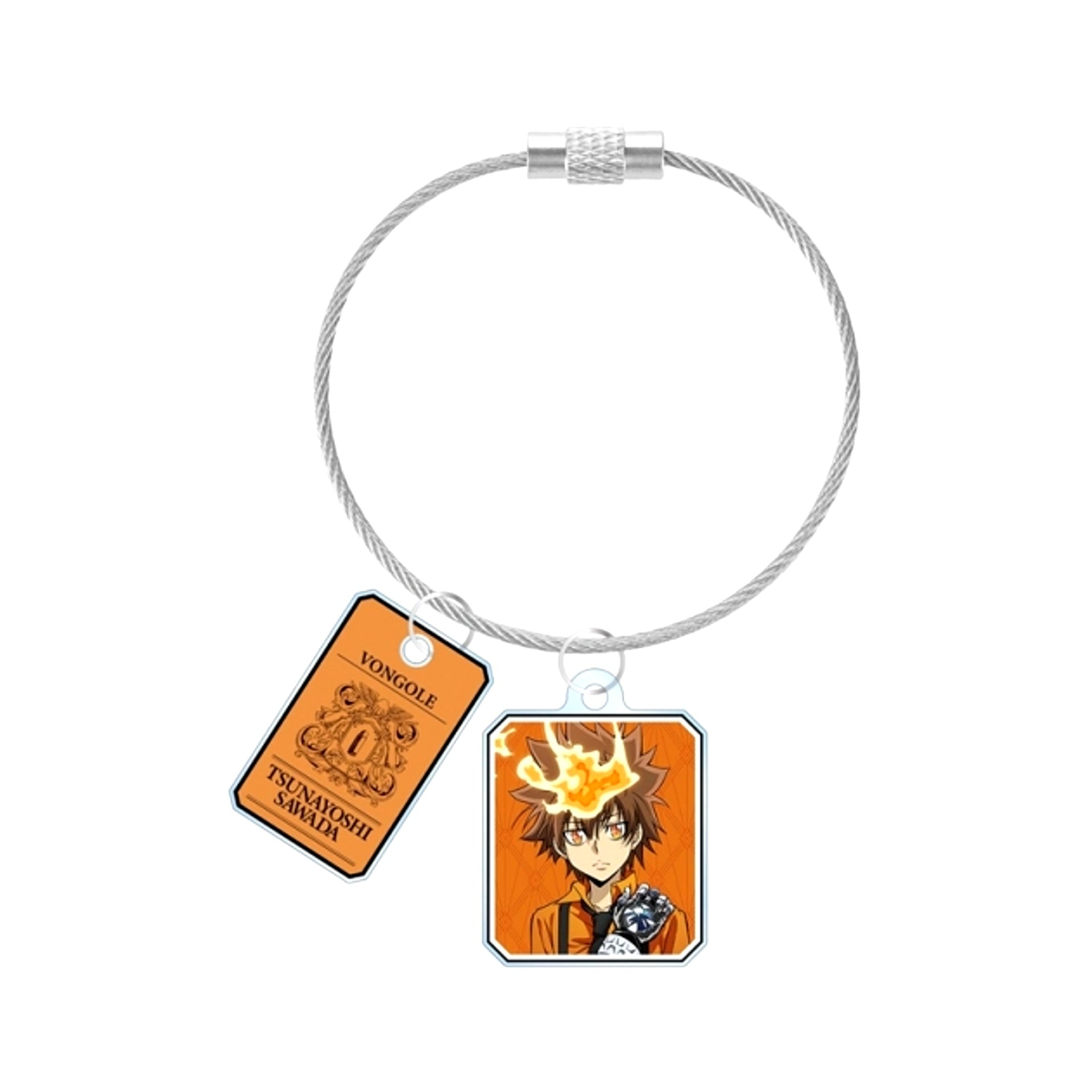 TV Anime Katekyo Hitman Reborn! Newly Drawn Illustration Tsunayoshi Sawada Colored Shirt ver. 2-Piece Wire Acrylic Keychain (Reissue) [NEW]