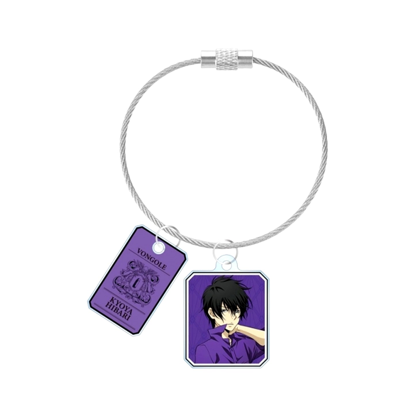 TV Anime Katekyo Hitman Reborn! Newly Drawn Illustration Kyoya Hibari Color Shirt ver. Double Wire Acrylic Keychain (Reissue) [NEW]