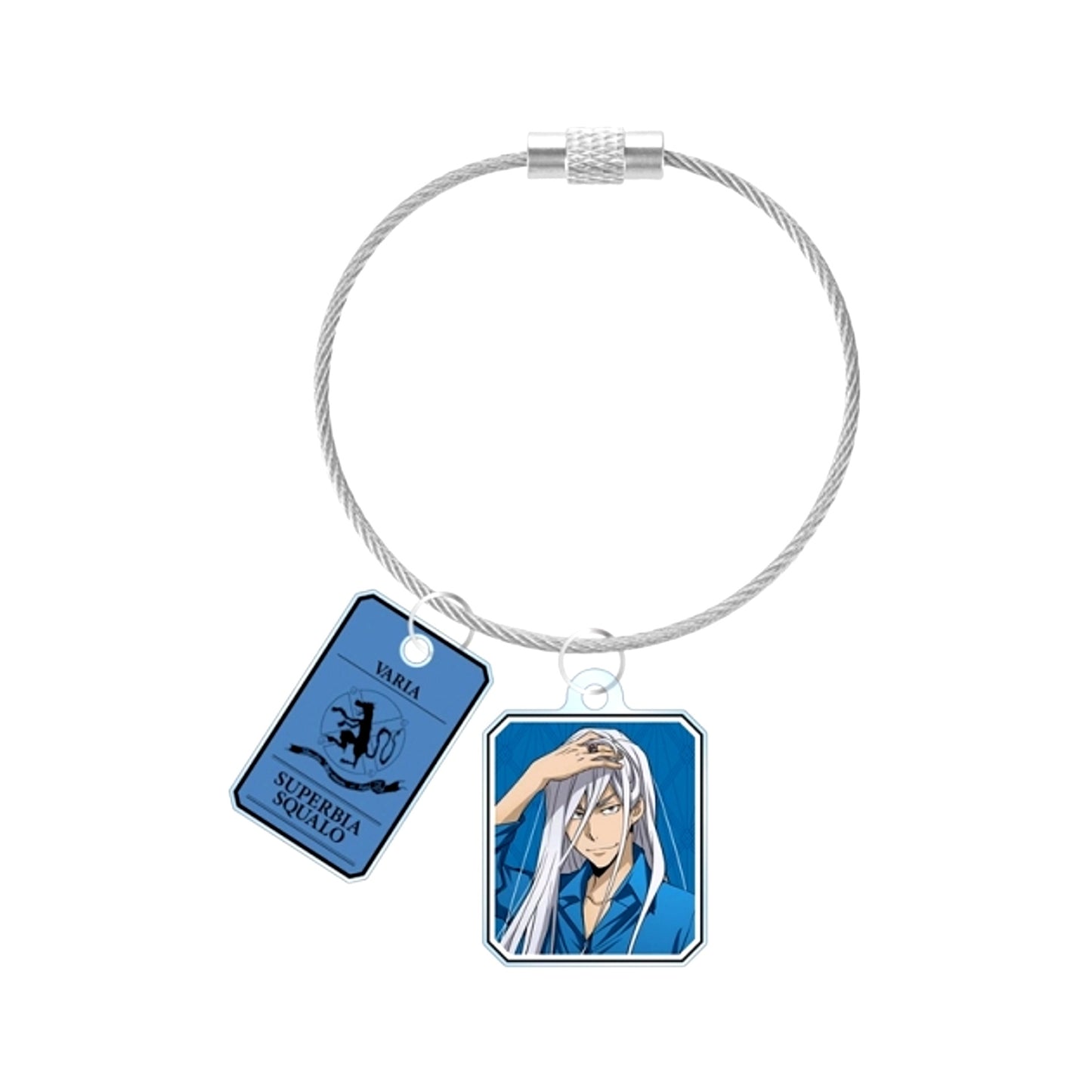 TV Anime Katekyo Hitman Reborn! Newly Drawn Illustration Superbi Squalo (10 Years Later) Color Shirt ver. Double Wire Acrylic Keychain (Reissue) [NEW]
