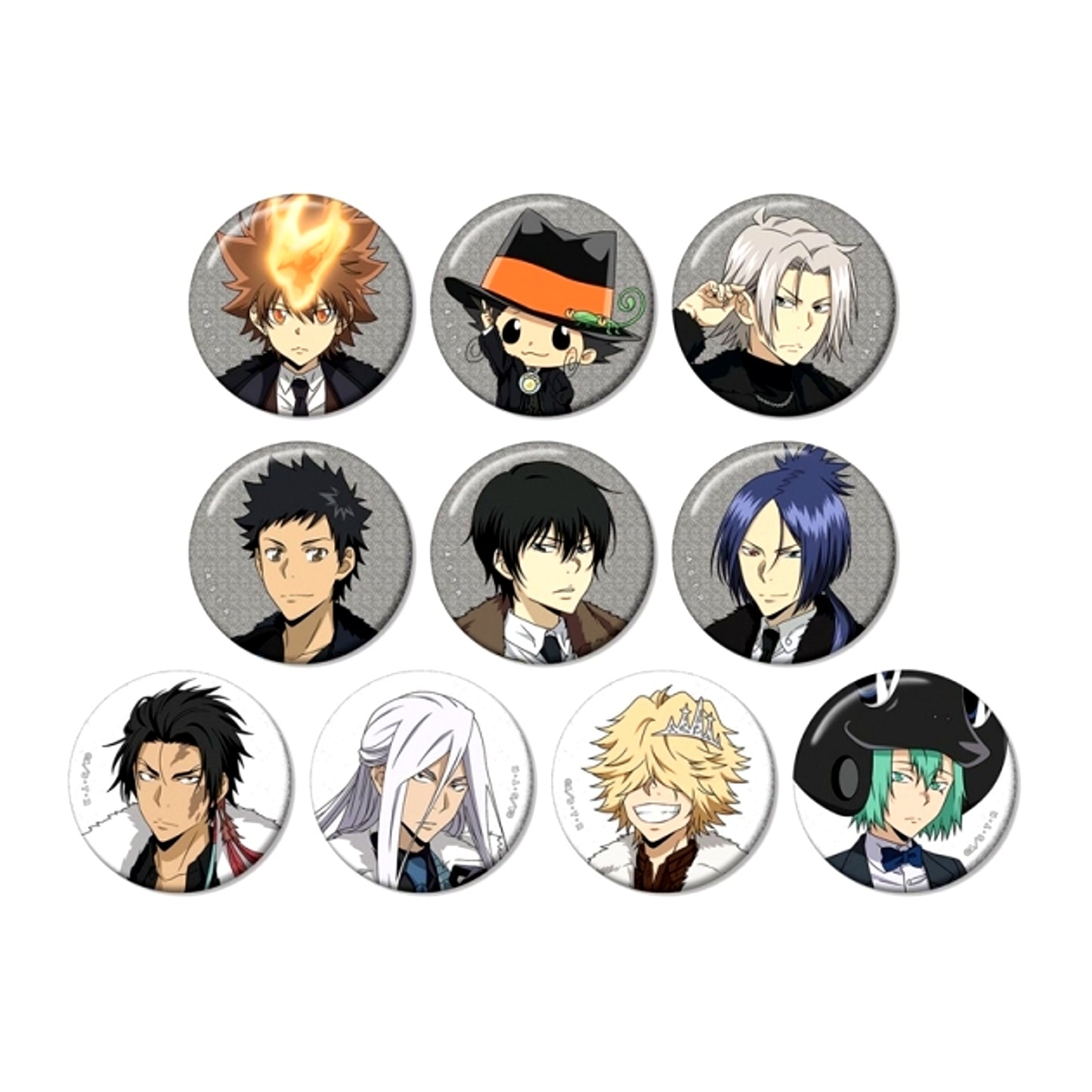 TV Anime Katekyo Hitman Reborn! Newly Drawn Fur Coat x Suit ver. Trading Glitter Can Badge (Reissue) [NEW]
