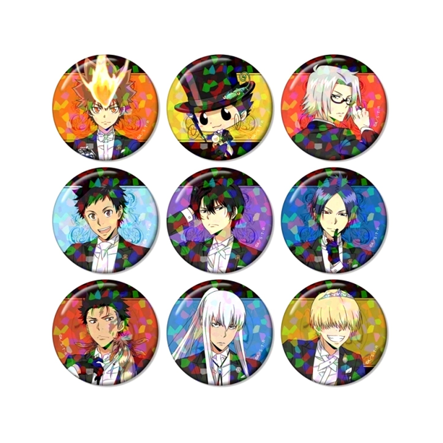 TV Anime Katekyo Hitman Reborn! Newly Drawn Tailcoat ver. Trading Hologram Can Badge (Reissue) [NEW]