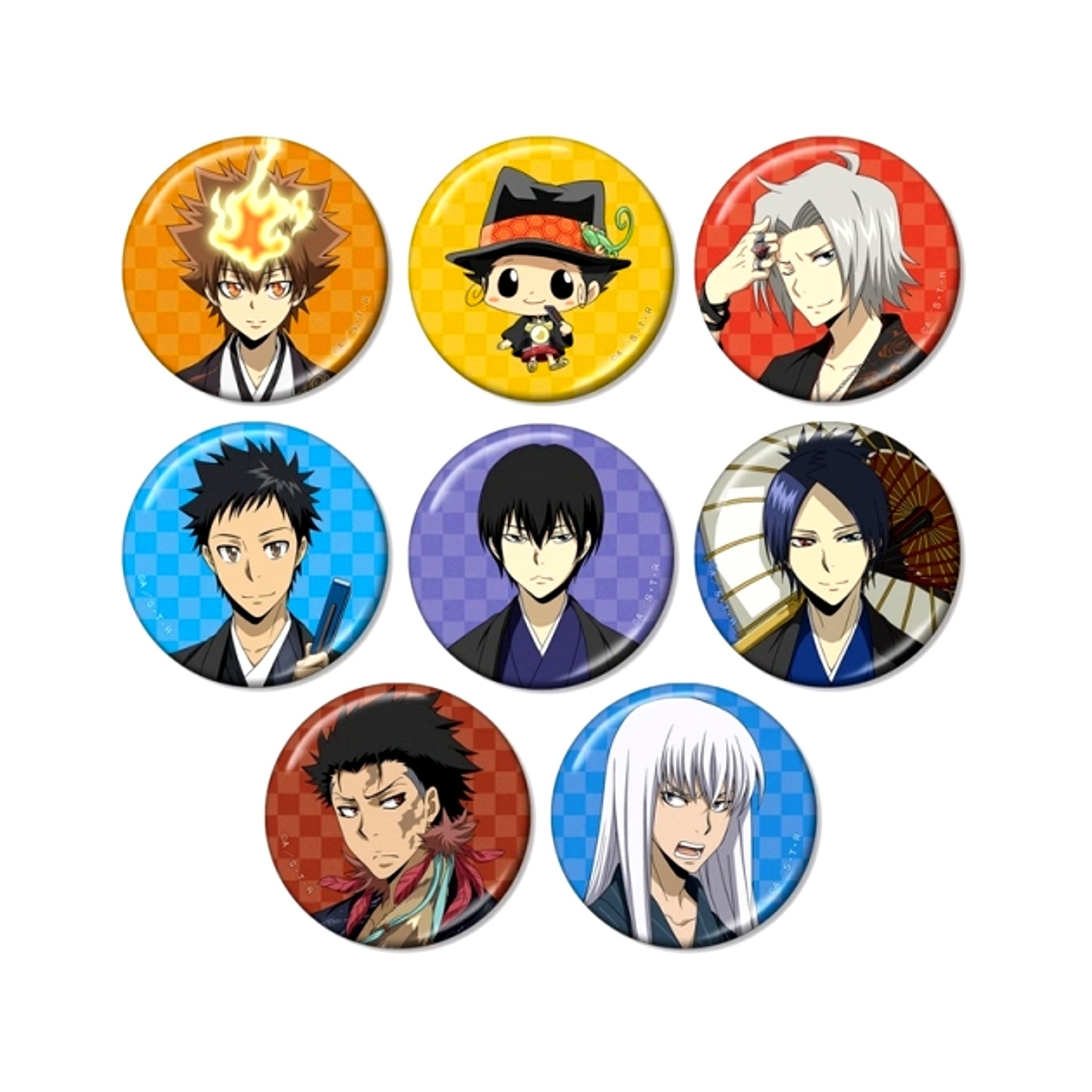 TV Anime Reborn! Newly Drawn Japanese Clothes ver. Trading Metallic Button Goods - Bache Resale [NEW]