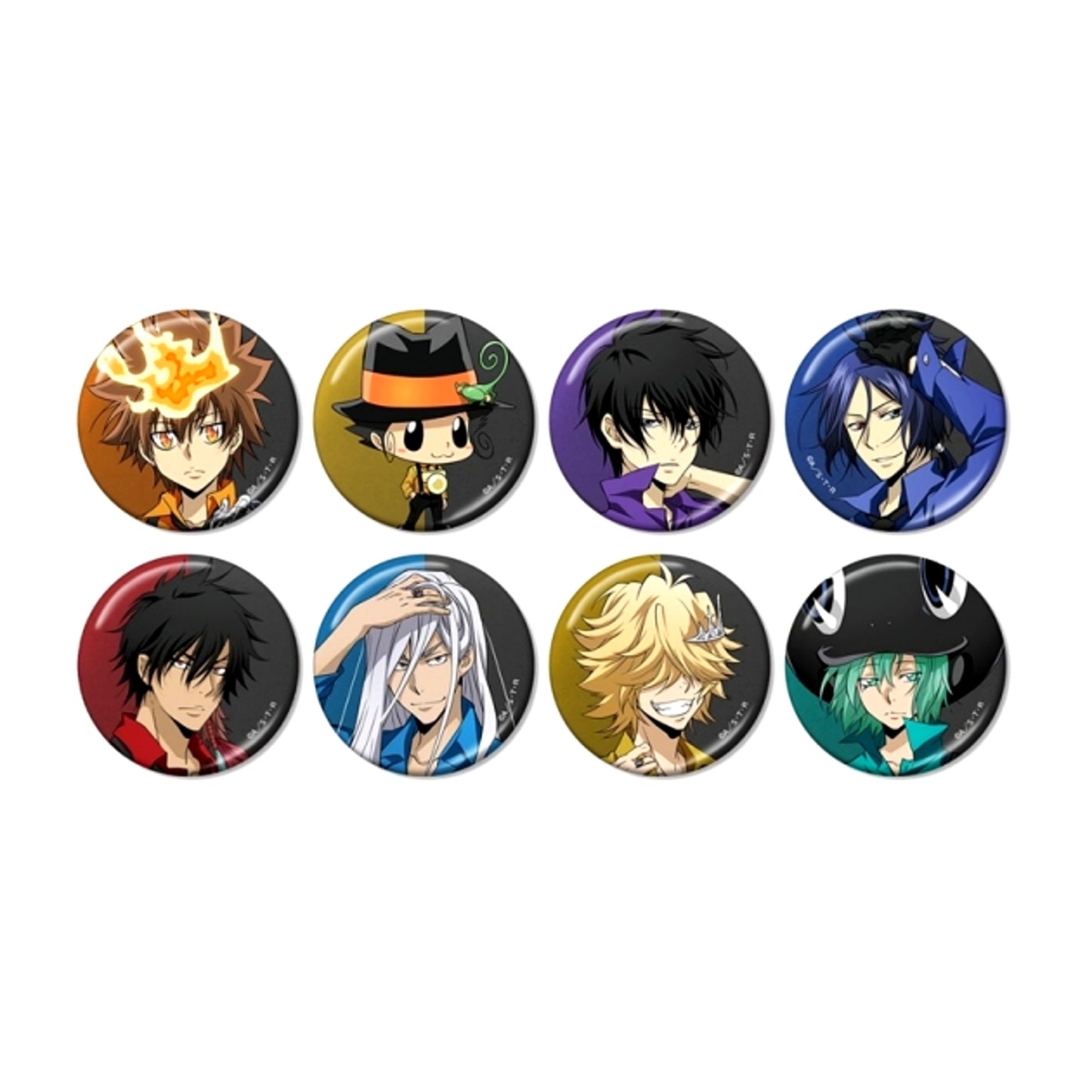 TV Anime Reborn! Newly Drawn Color Shirt ver. Trading Metallic Button Goods - Bache Resale [NEW]