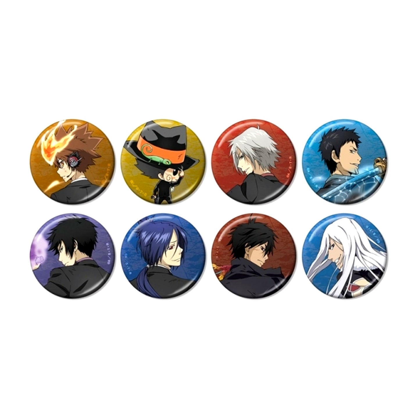 TV Anime Katekyo Hitman Reborn! Newly Drawn Illustration Fighting Backs ver. Trading Metallic Can Badge (Reissue) [NEW]