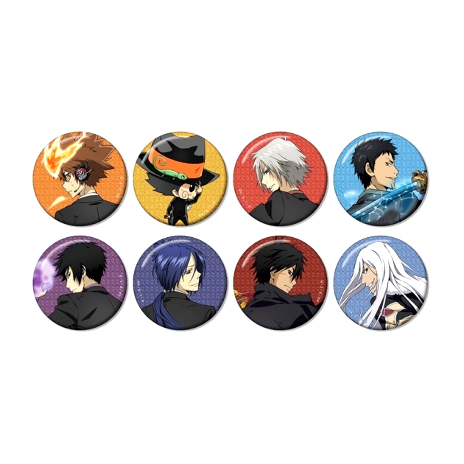 TV Anime Katekyo Hitman Reborn! Newly Drawn Fighting Backs ver. Trading Glitter Can Badge (Reissue) [NEW]
