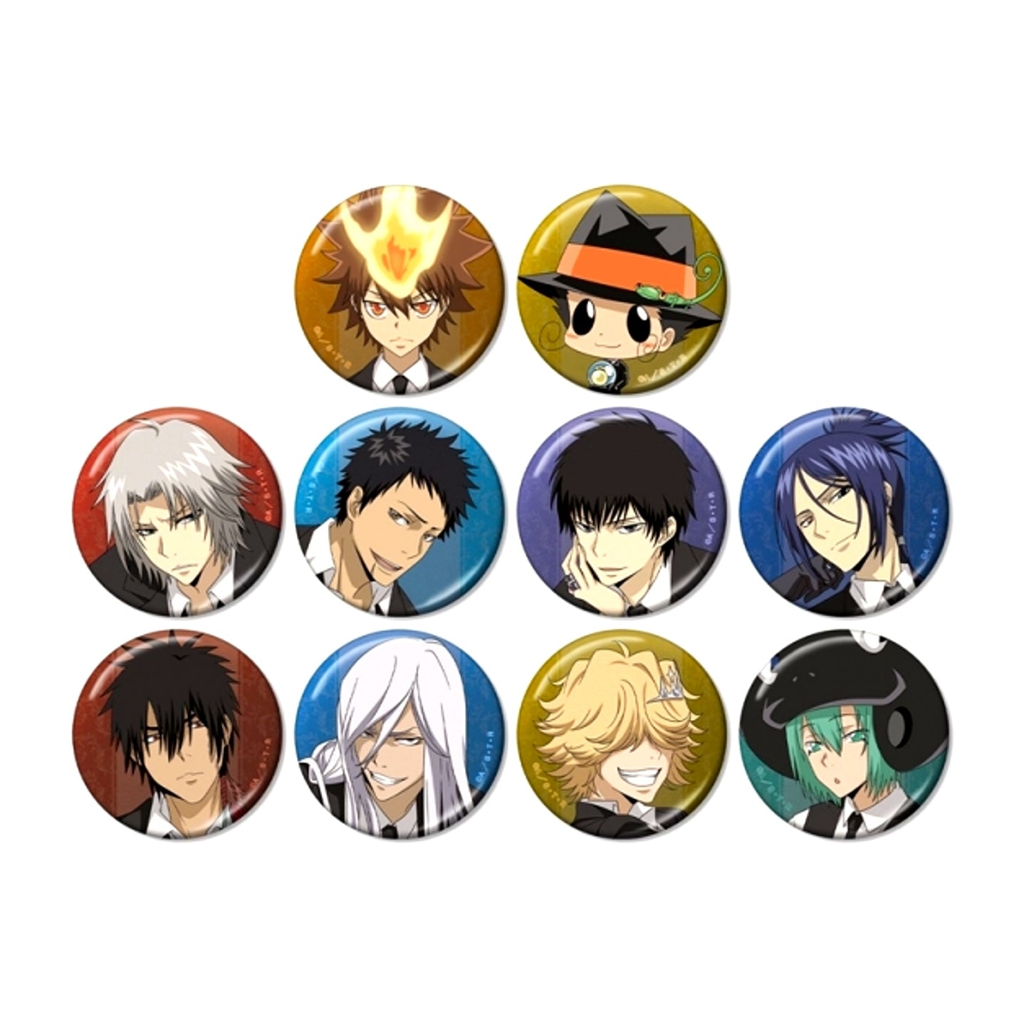 TV Anime Reborn! Newly Drawn Throne ver. Trading Metallic Button Goods - Bache Resale [NEW]