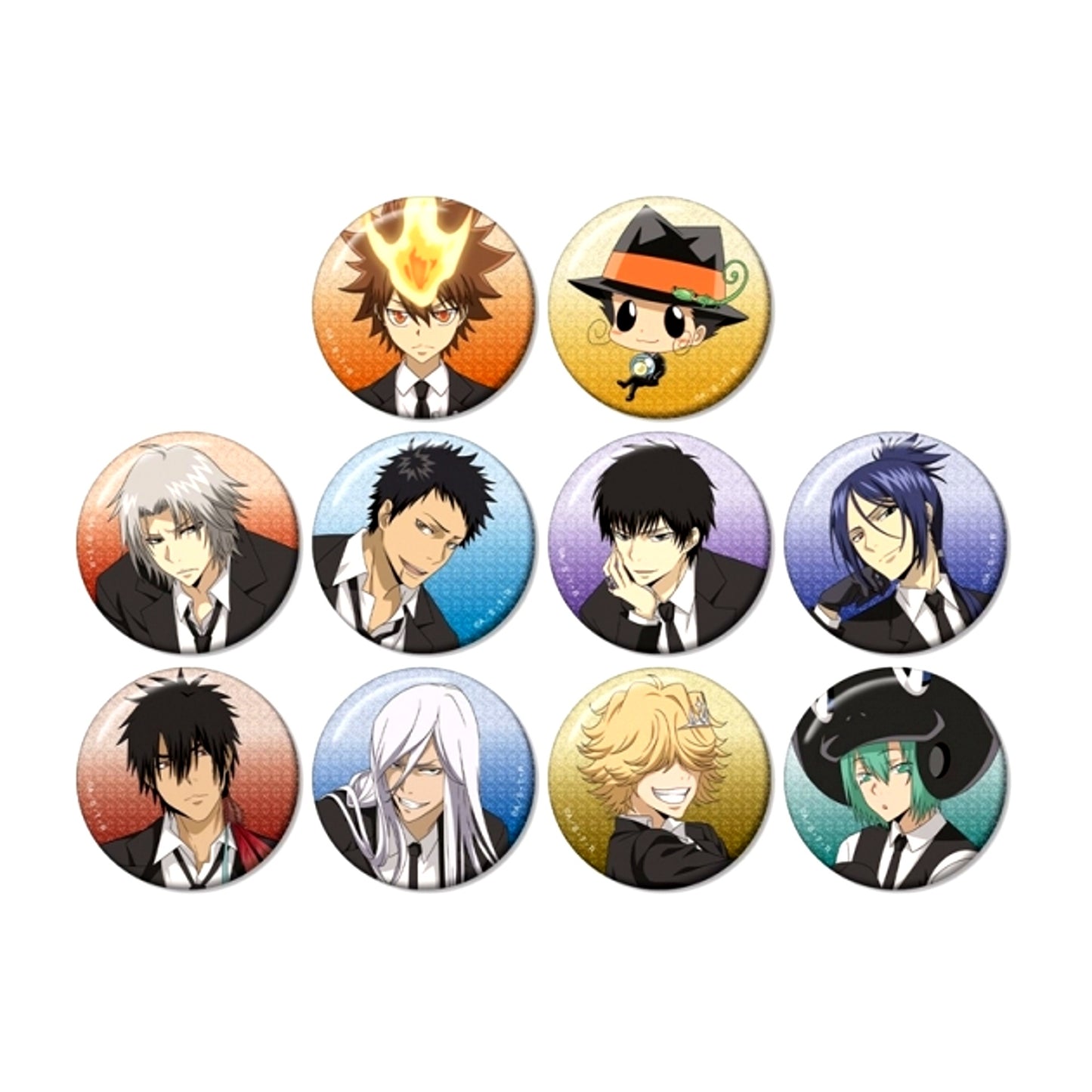 TV Anime Reborn! Newly Drawn Throne ver. Trading Glitter Button Goods - Bache Resale [NEW]