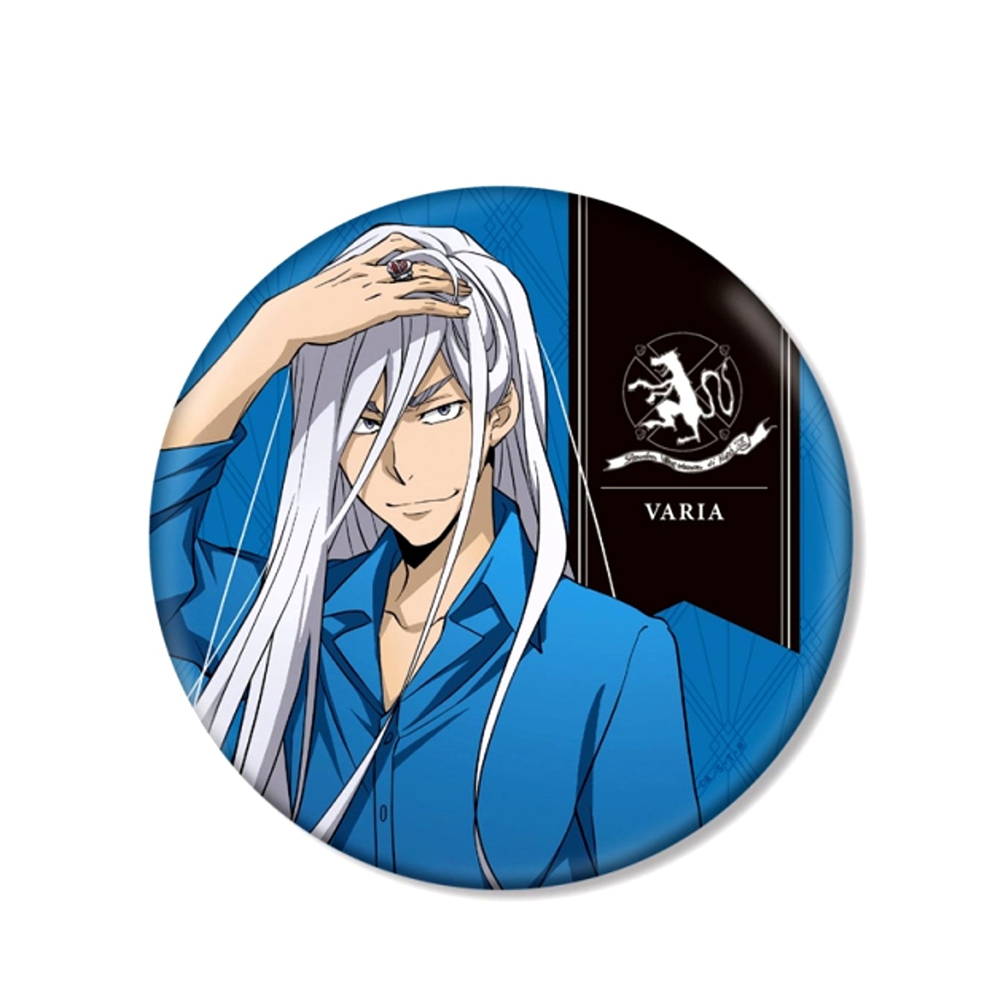 TV Anime Katekyo Hitman Reborn! Newly Drawn Illustration Superbi Squalo (10 Years Later) Color Shirt ver. Big Can Badge (Reissue) [NEW]