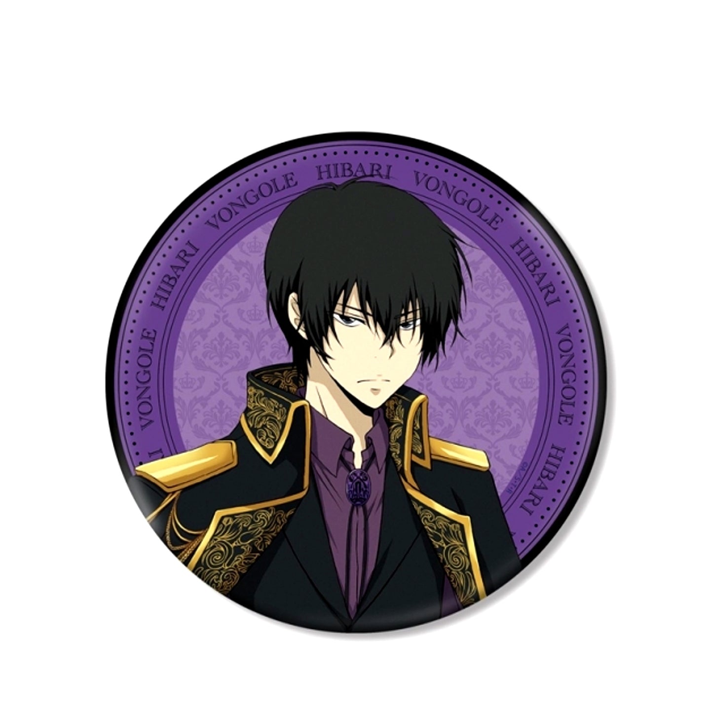 TV Anime Katekyo Hitman Reborn! Newly Drawn Illustration Kyoya Hibari Prince Costume ver. BIG Can Badge (Reissue) [NEW]