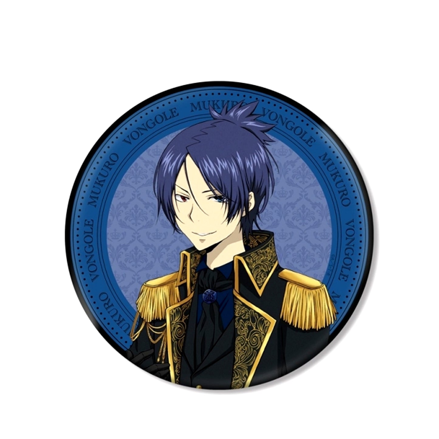 TV Anime Katekyo Hitman Reborn! Newly Drawn Illustration Mukuro Rokudo Prince Costume ver. BIG Can Badge (Reissue) [NEW]