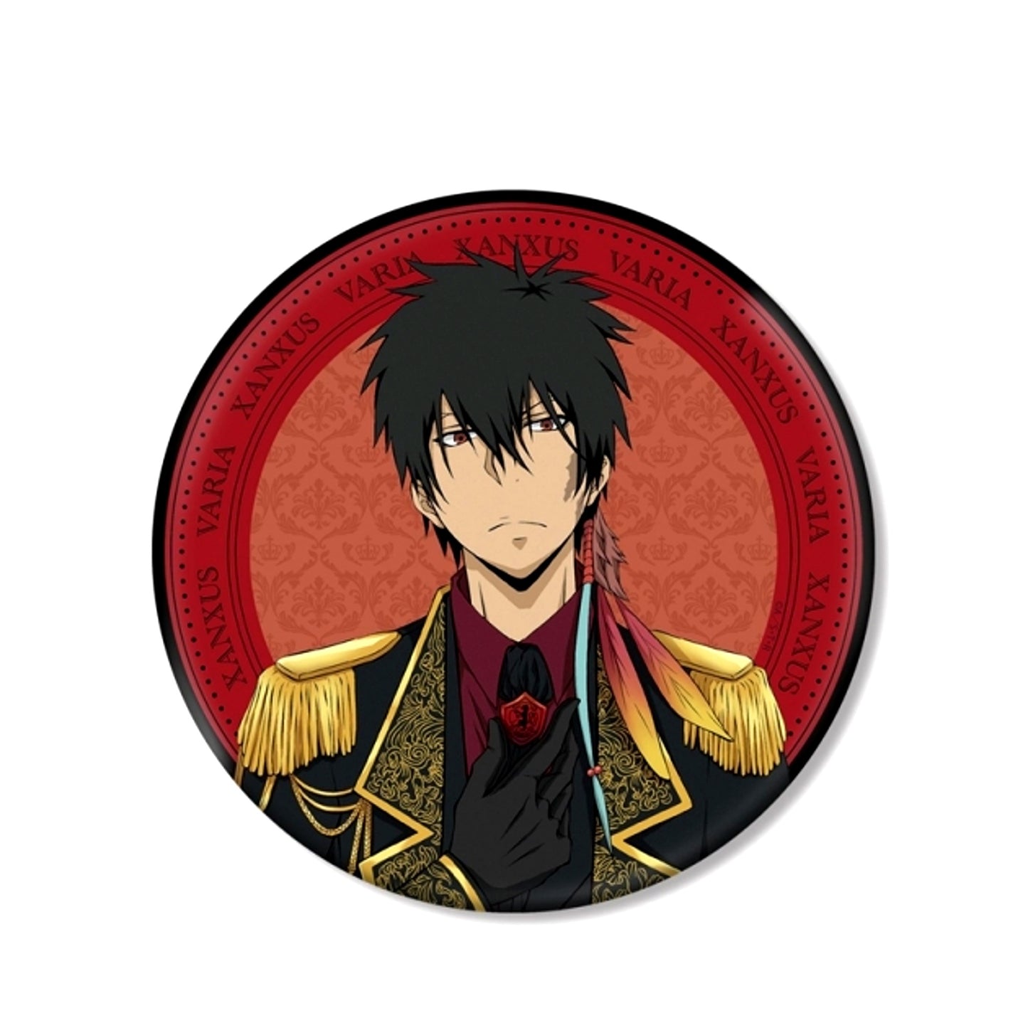 TV Anime Katekyo Hitman Reborn! Newly Drawn Illustration XANXUS (10 Years Later) Prince Outfit ver. Big Can Badge (Reissue) [NEW]