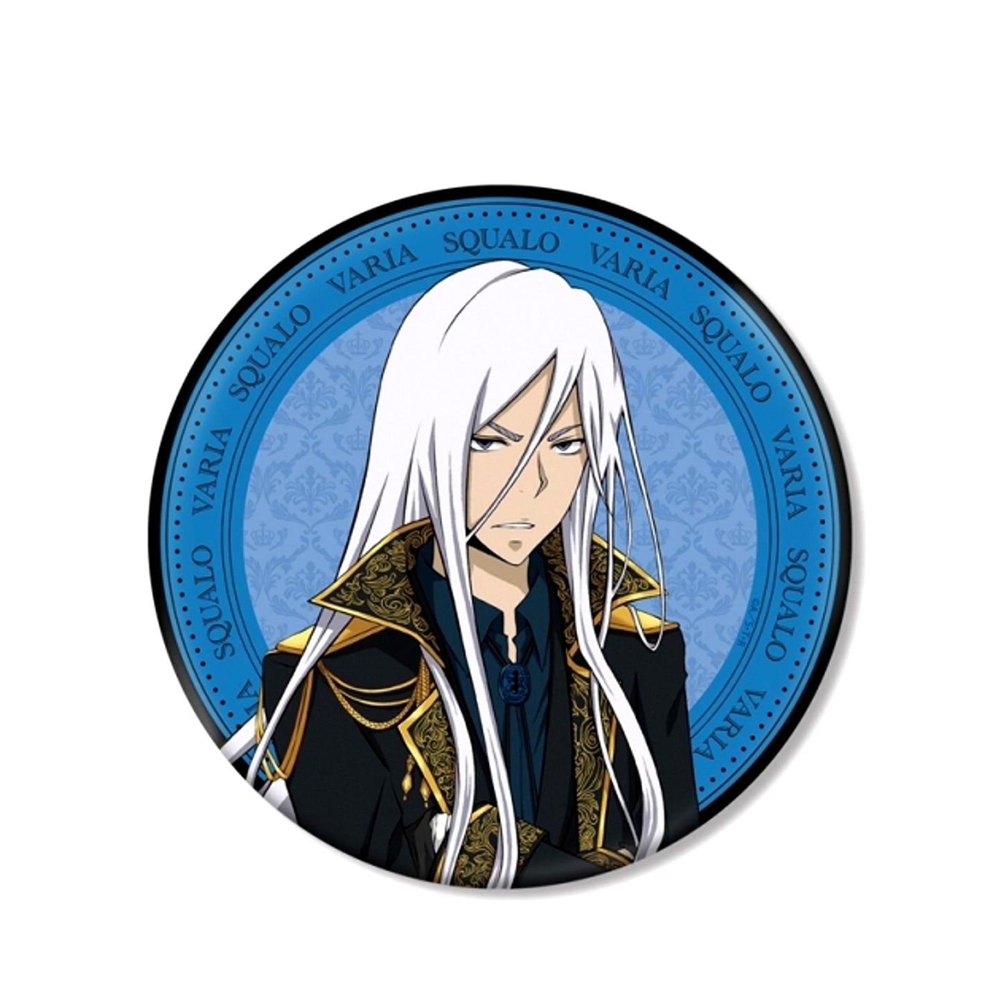 TV Anime Katekyo Hitman Reborn! Newly Drawn Illustration Superbi Squalo (10 Years Later) Prince Outfit ver. Big Can Badge (Reissue) [NEW]