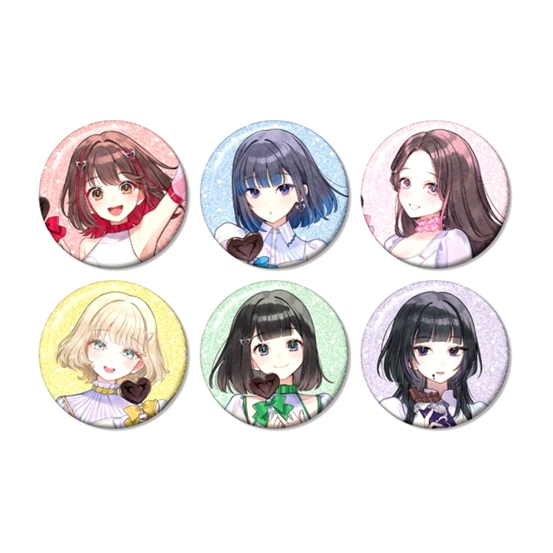 Negative Happy Newly Shot Photo Valentine ver. Trading Glitter Can Badge (Reissue) [NEW]