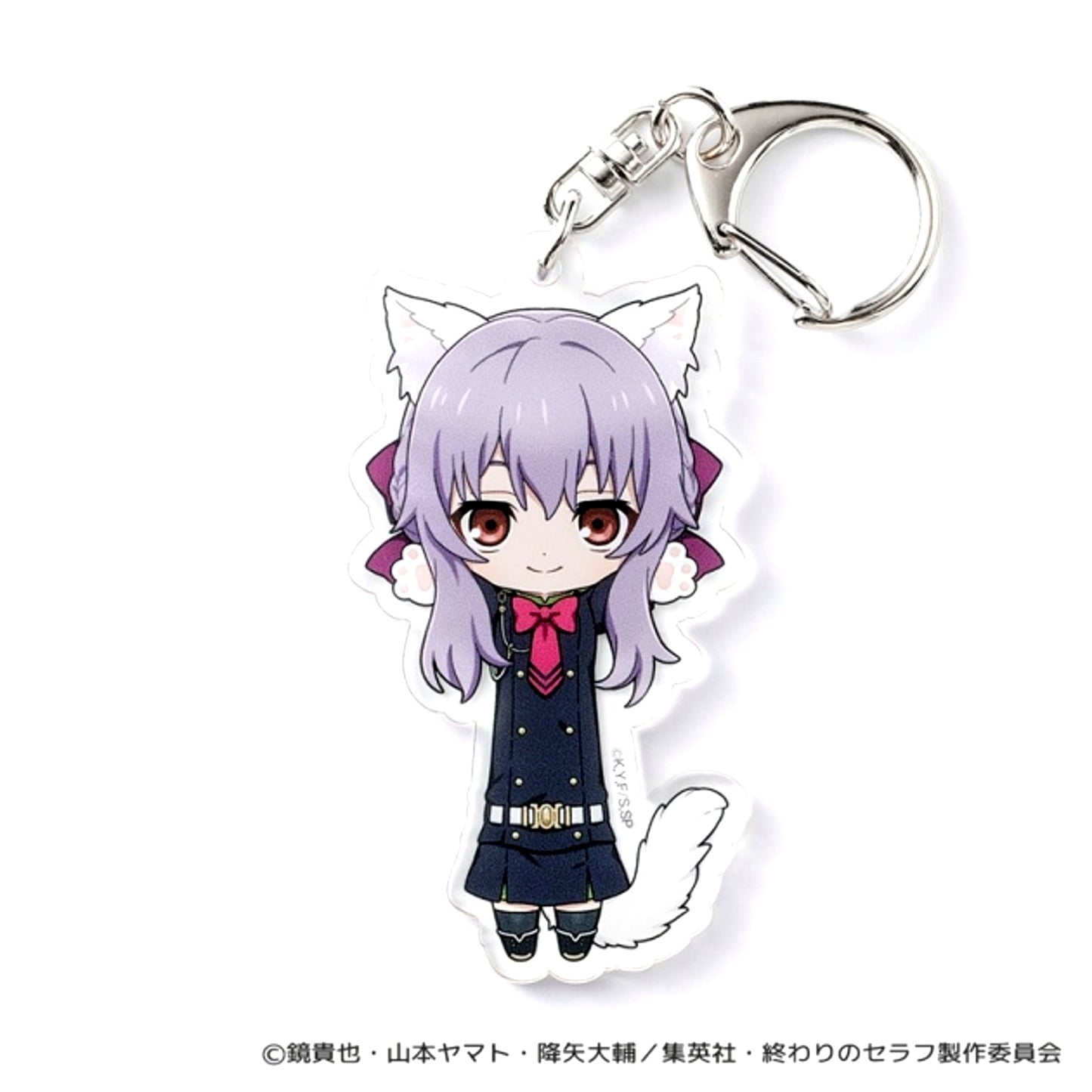 Seraph of the End Nobineko Stretching Cat Acrylic Keychain (Shinoa Hiiragi) [NEW]