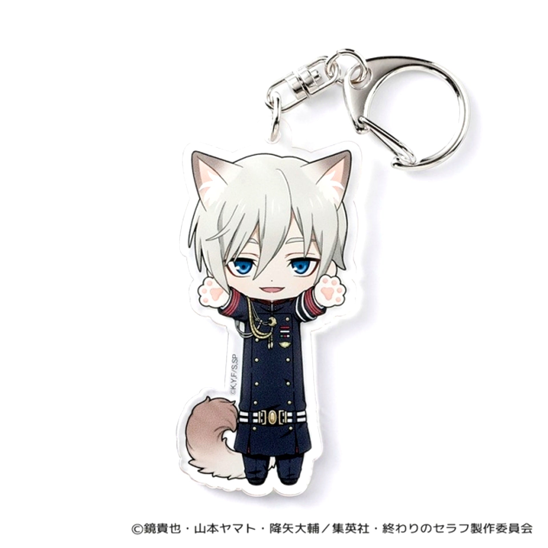 Seraph of the End Nobineko Stretching Cat Acrylic Keychain (Shinya Hiragi) [NEW]