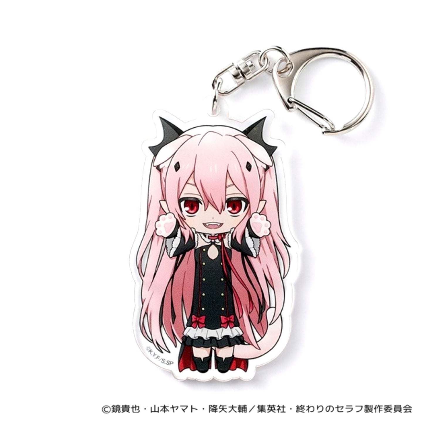 Seraph of the End Nobineko Stretching Cat Acrylic Keychain (Krul Tepes) [NEW]