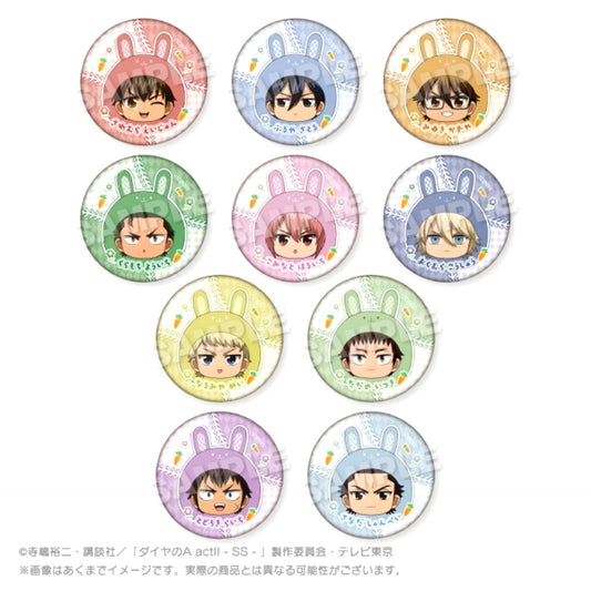 TV Anime Ace of the Diamond Act 2 -Second Season- Trading Marumates Button Rabbit ver. Goods - Badge [NEW]