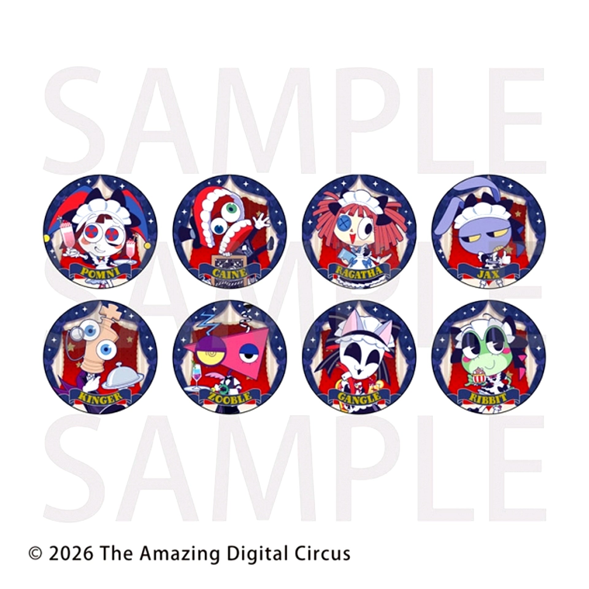The Amazing Digital Circus (Made-to-Order / Simultaneous Online Sale) Trading Glitter Can Badge B (animate Cafe) [NEW]