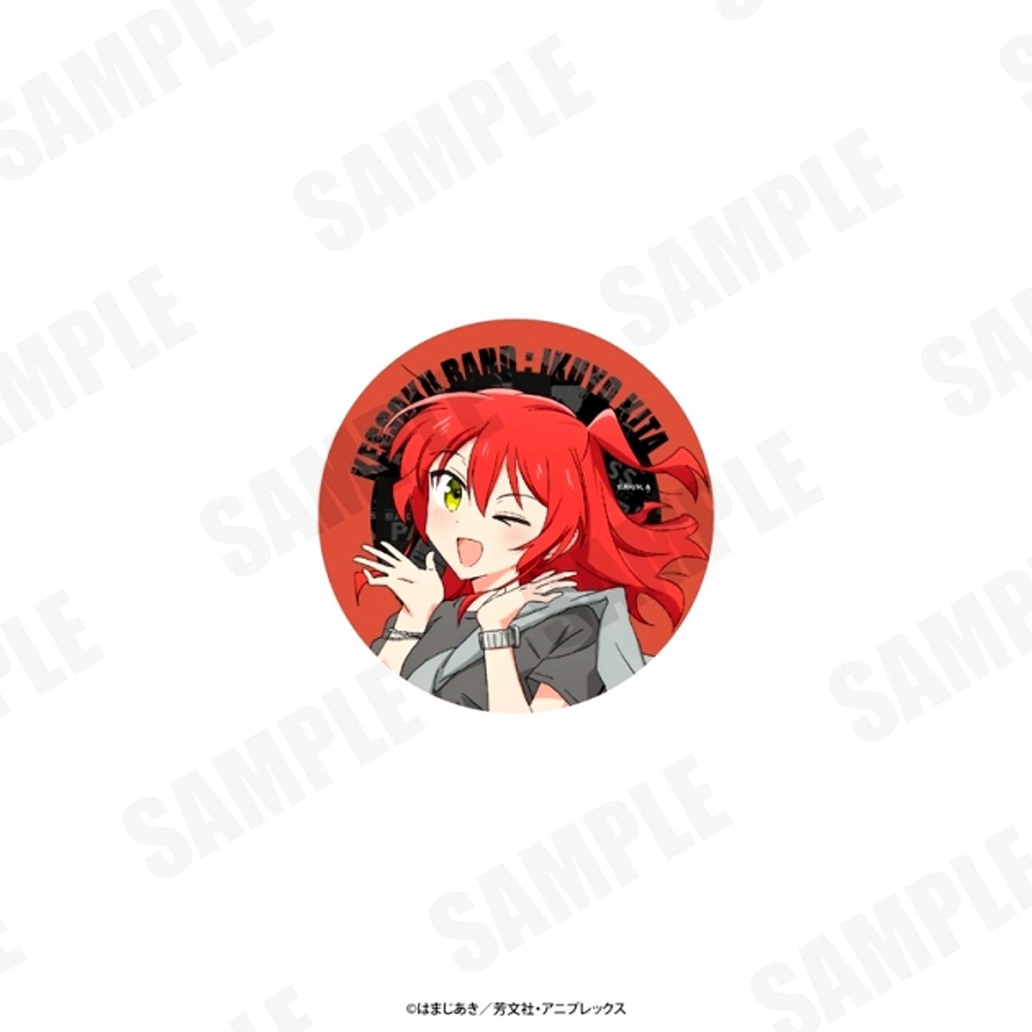 Anime Bocchi the Rock! Metallic Can Badge "Kessoku Band Waterproof Jacket" Ikuyo Kita [NEW]