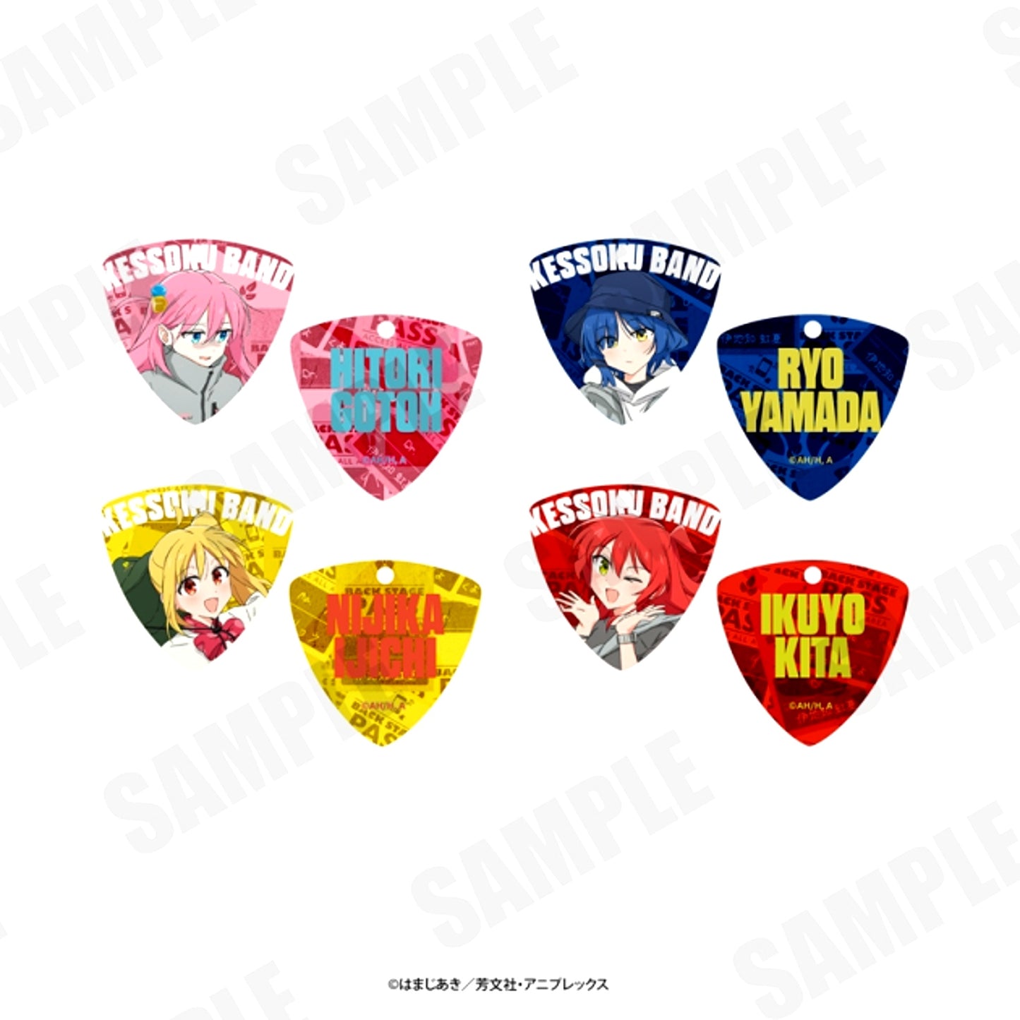 Anime Bocchi the Rock! Trading Guitar Pick Keychain "Kessoku Band Waterproof Jacket" [NEW]
