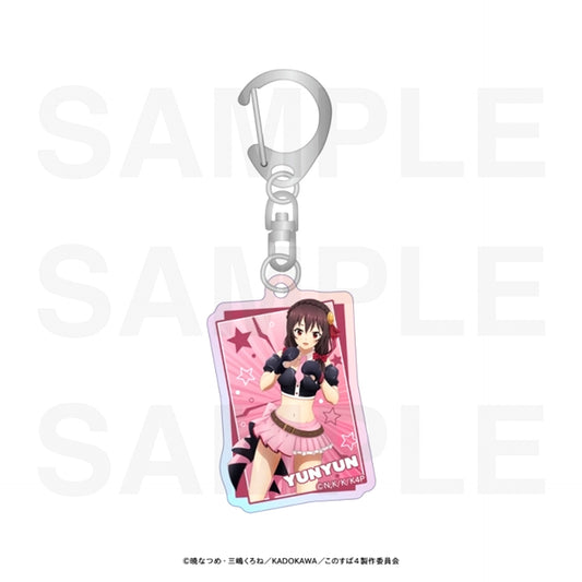 Anime KONOSUBA -God's Blessing on This Wonderful World! Holographic Acrylic Keychain Newly Drawn Illustration "Pro Wrestler!" Yunyun [NEW]