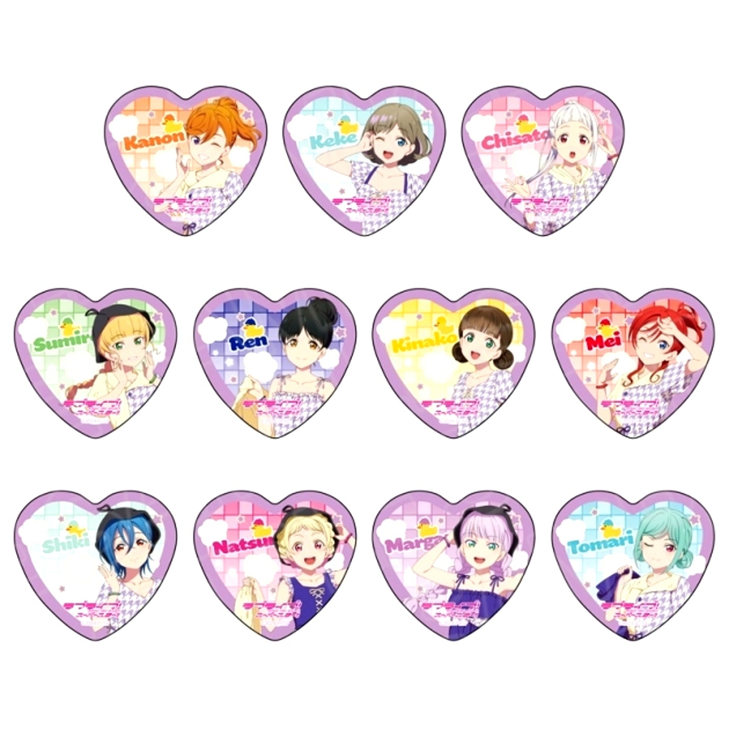 Love Live! Superstar!! Heart Shaped Button Sauna ver. Goods - Bache [NEW]