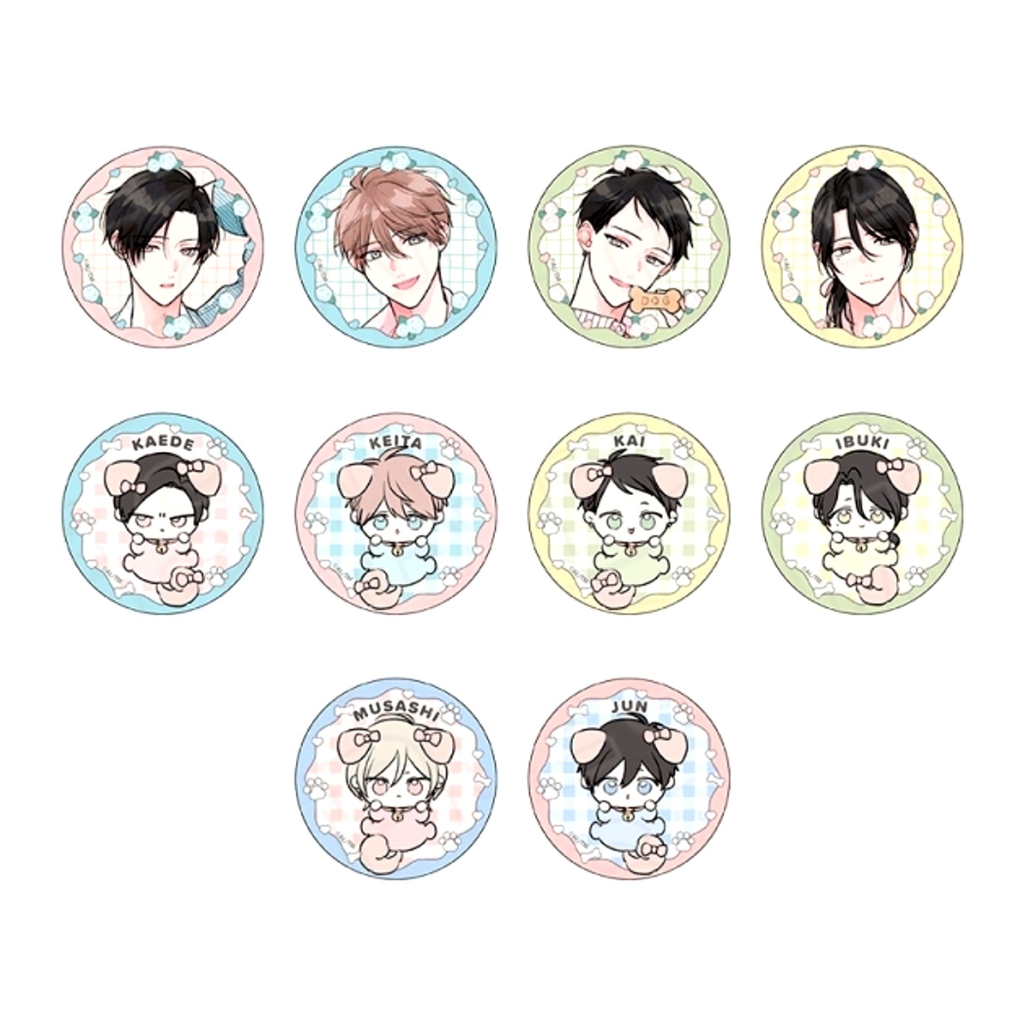 Oni Joushi Gokudera-san wa Abakaretai Glitter Tin Badge (Random) With Doggy [NEW]