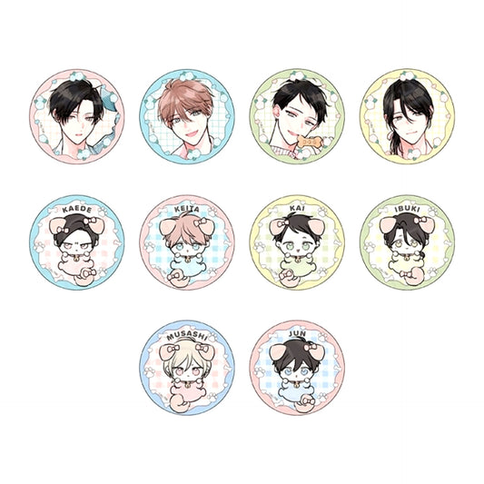 Oni Joushi Gokudera-san wa Abakaretai Glitter Tin Badge (Random) With Doggy [NEW]